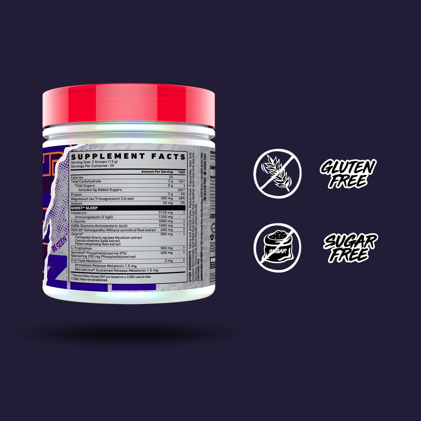 GHOST Sleep Powder Apple Pie Powder, 9.2 Ounce
