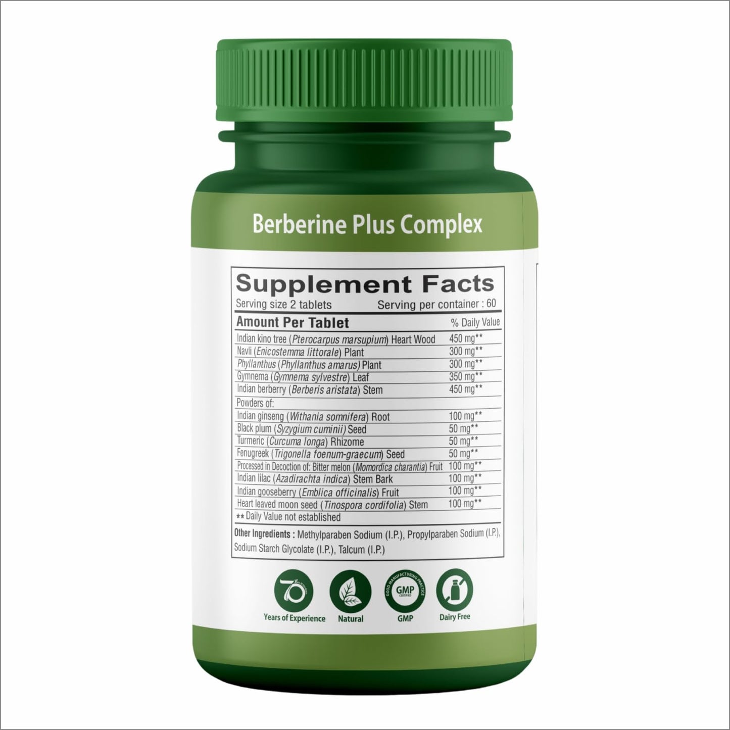 SHREE DHANWANTRI HERBALS D4 Manic Powerful Mix of Berberis, Bitter Melon, Gymnema & More Capsule 1 Count