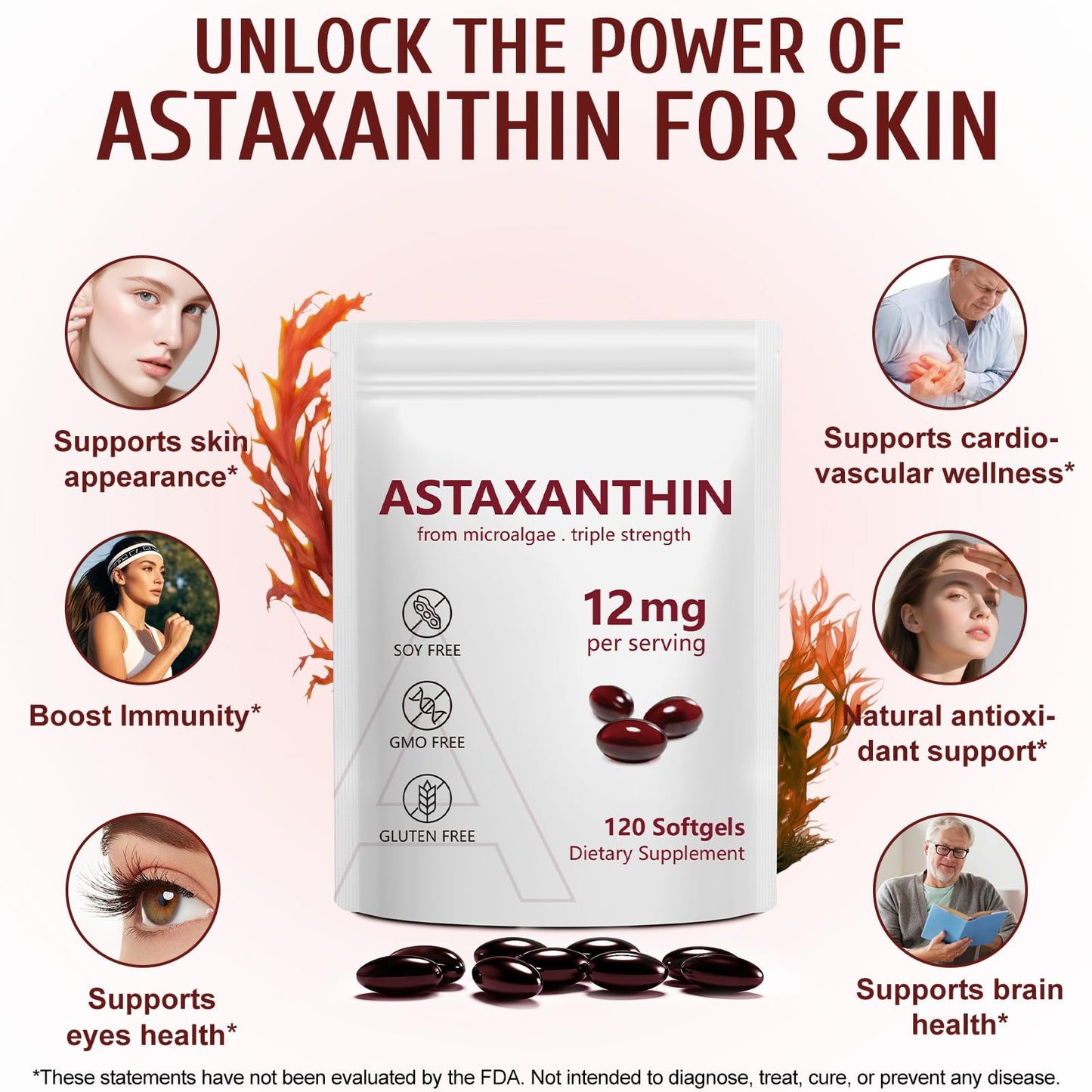 Daiasns Astaxanthin 12mg Softgel 120 Count