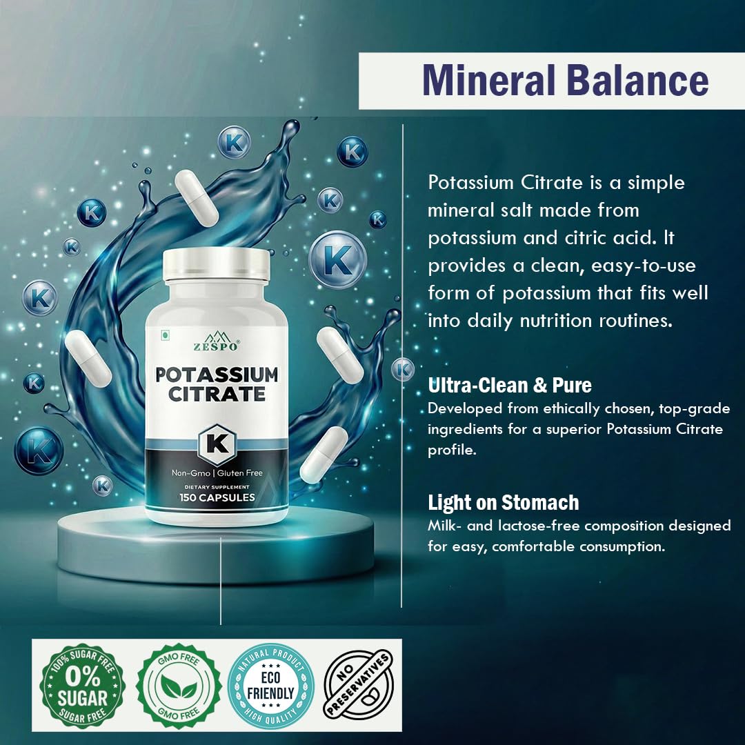 Zespo Potassium Citrate 800mg Capsule, 150 Capsules