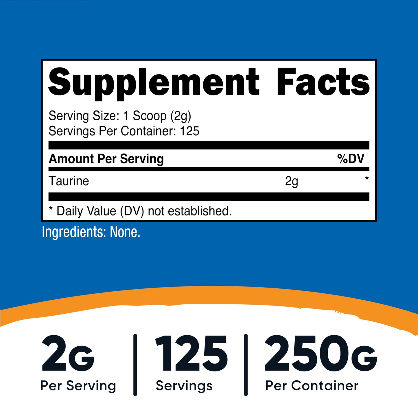 Nutricost Taurine Powder 250 Gram (Pack of 2)