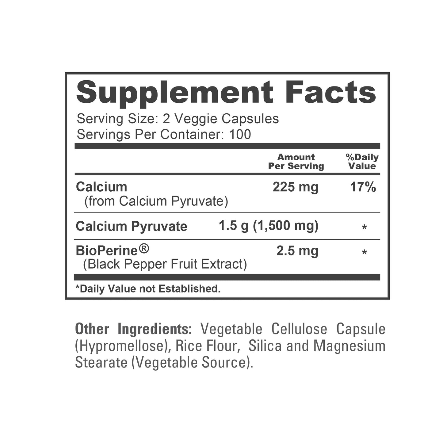 NusaPure Calcium Pyruvate Capsules 200 Capsules