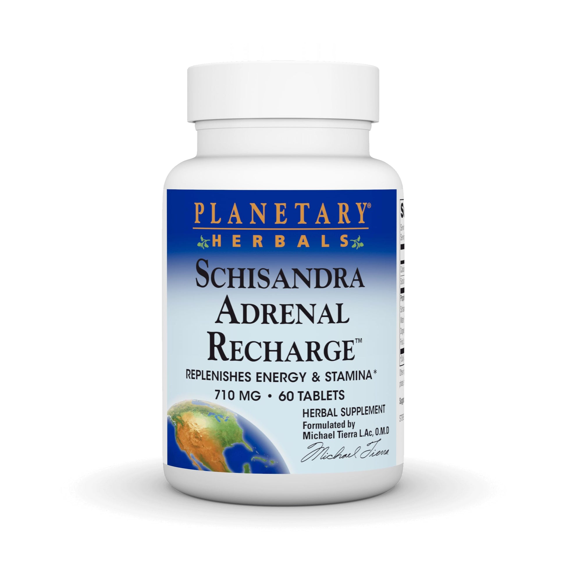 Planetary Herbals Schisandra Adrenal Complex 710mg with Yam Rhizome, Poria Sclerotium & More, 60 Tablets