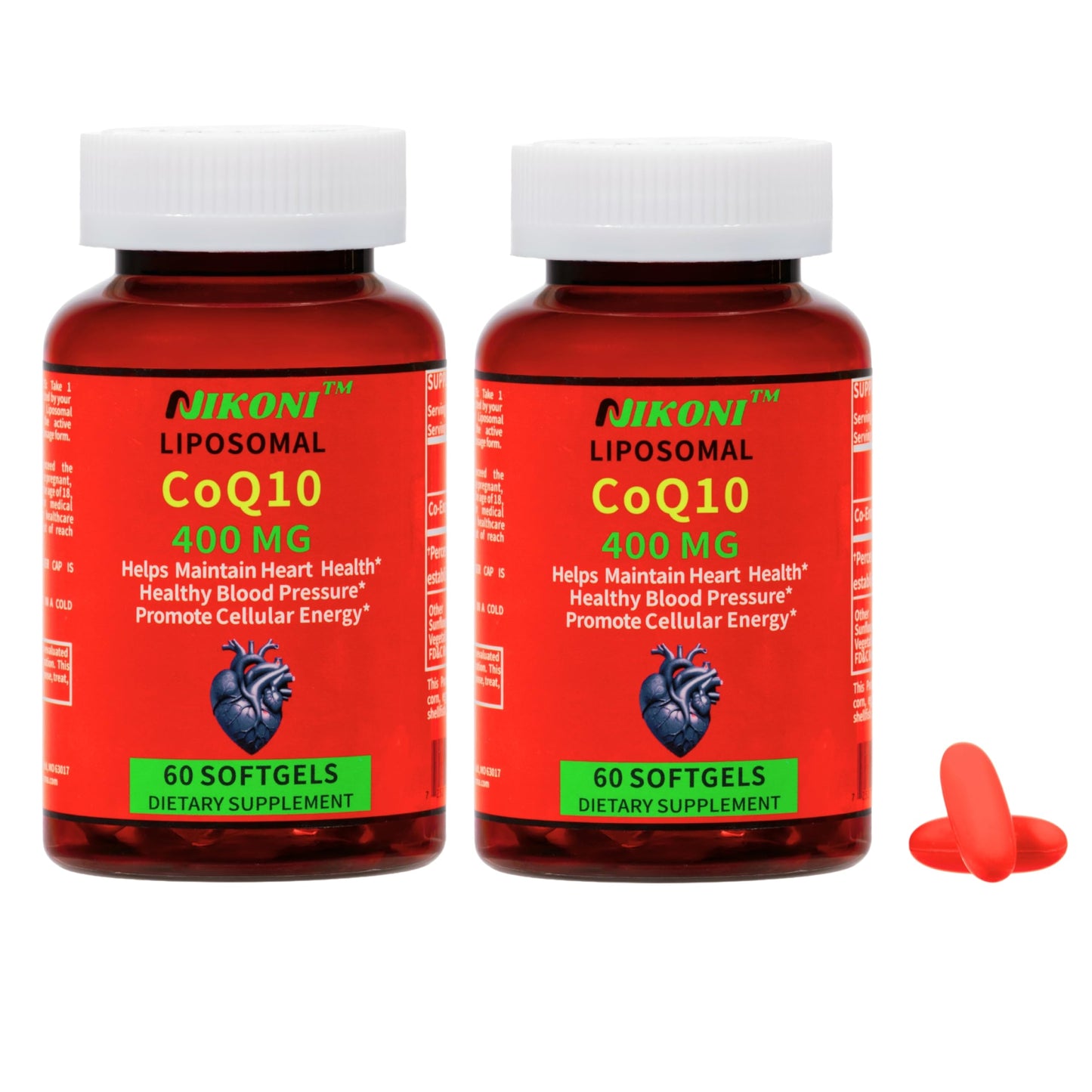 Nikoni Liposomal CoQ10 400 mg Capsule, 120 Capsules