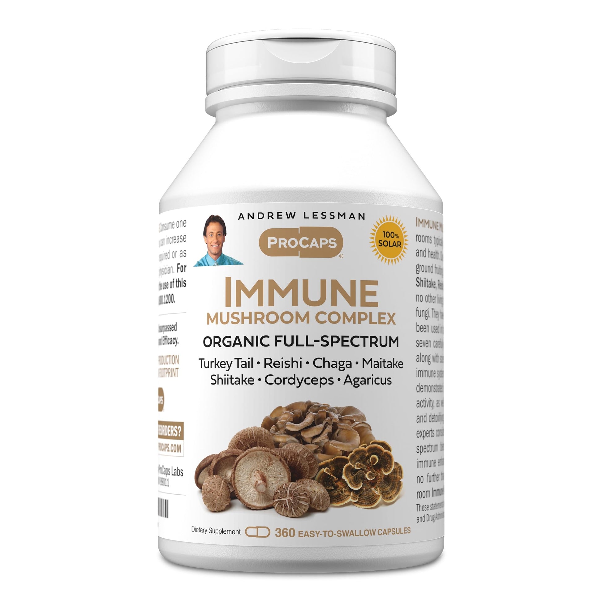 Andrew Lessman ProCaps Organic Immune Mushroom Complex 360 Capsules