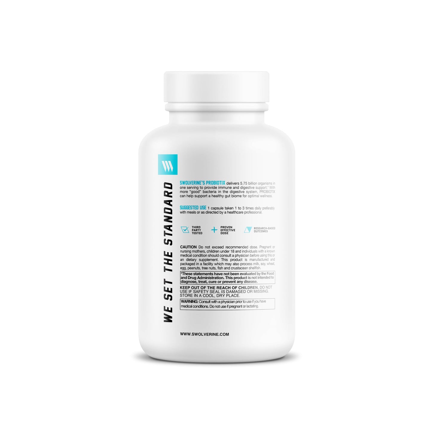Swolverine Probiotix Advanced Probiotic Supplement DE111 Bacillus Subtilis Capsules, 30 Count