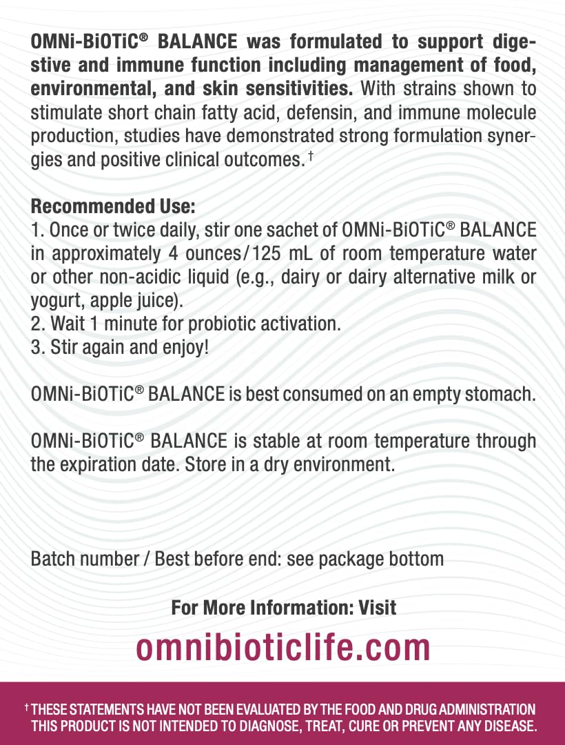 OMNi BiOTiC Balance Probiotic Immune Support Powder 2.2 Ounce