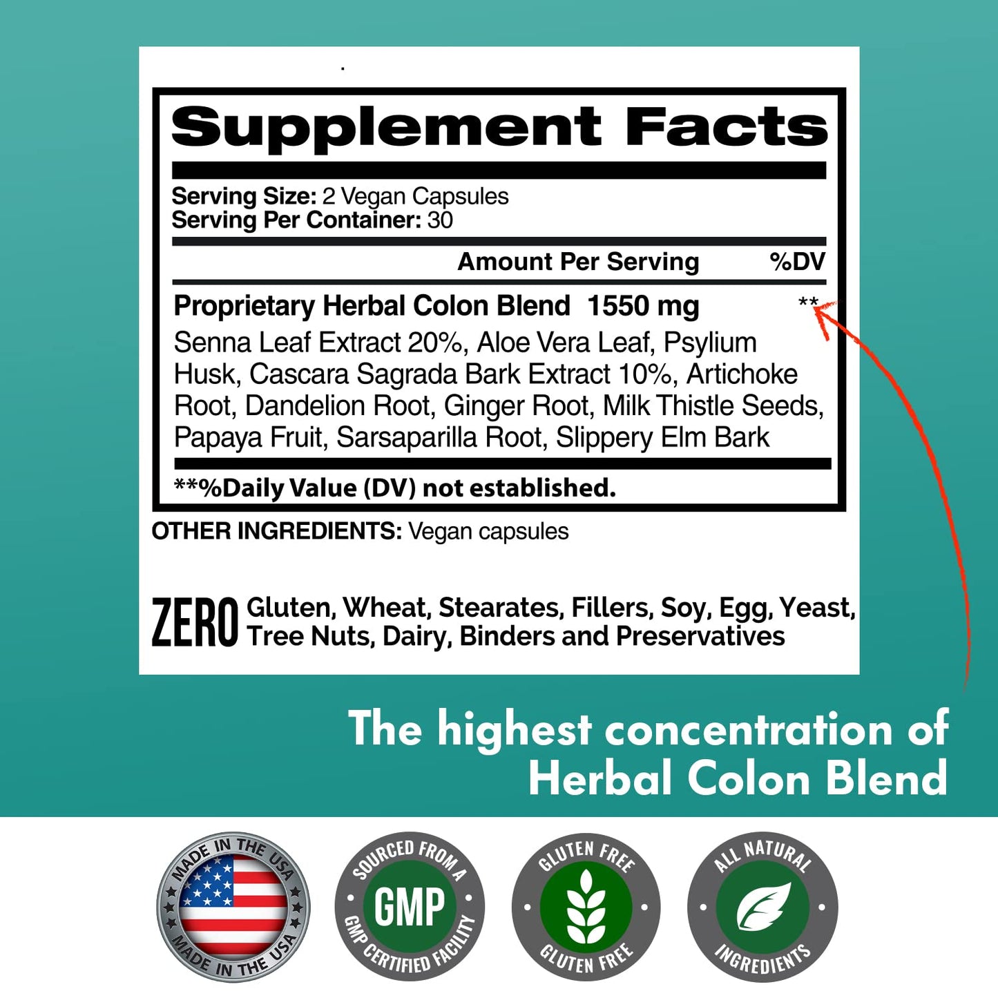 American Standard Supplements Colon Cleanse Capsule 60 Count