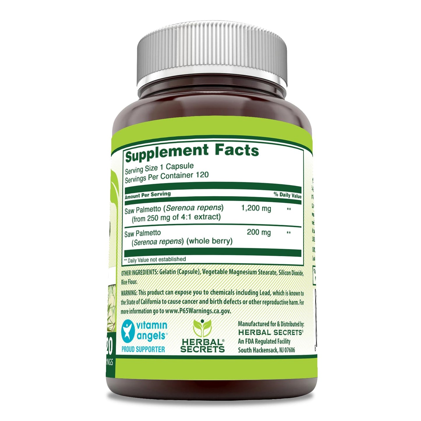 Herbal Secrets Saw Palmetto Complex Supplement Capsule 1 Count