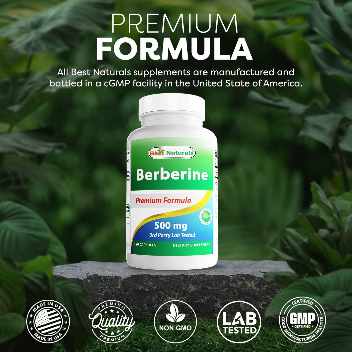 Best Naturals Berberine 500mg Capsule, 120 Capsules