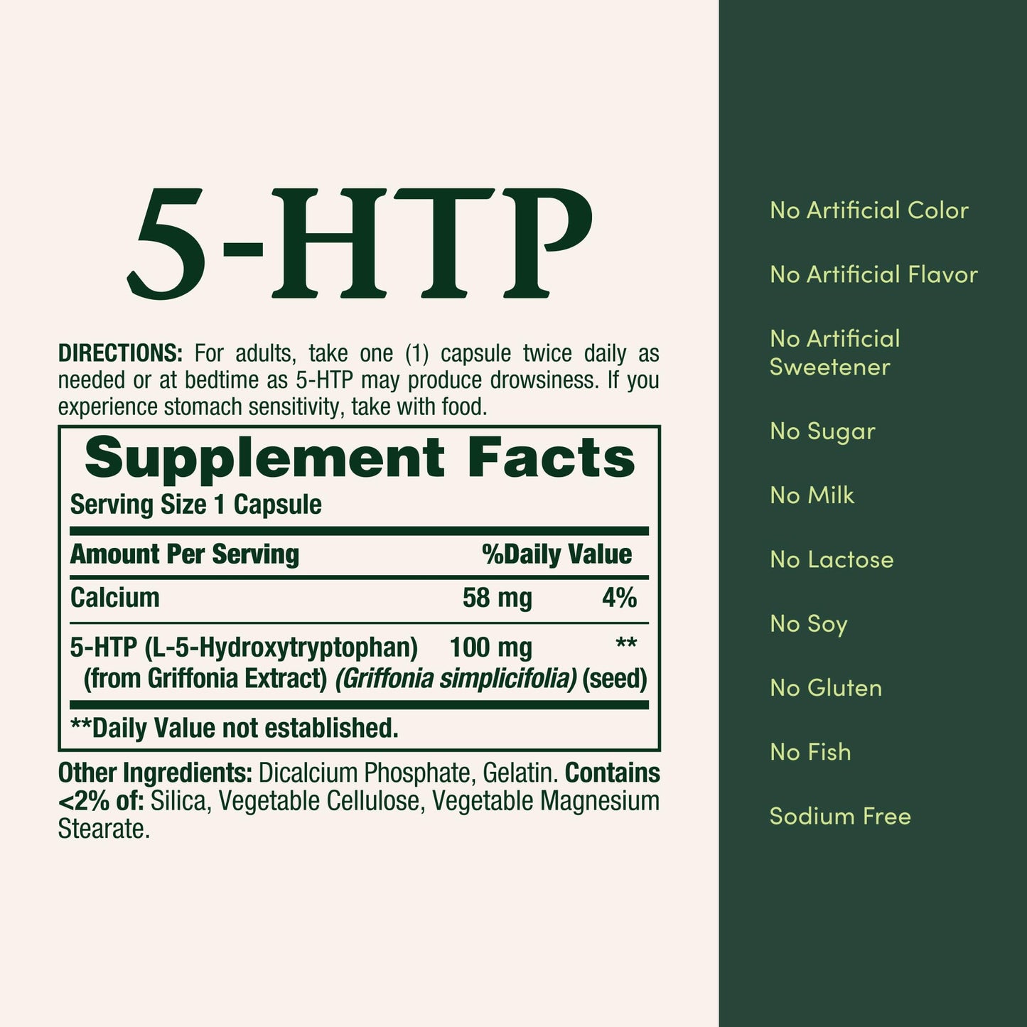 Nature's Bounty 5-HTP Capsules, 60 Count