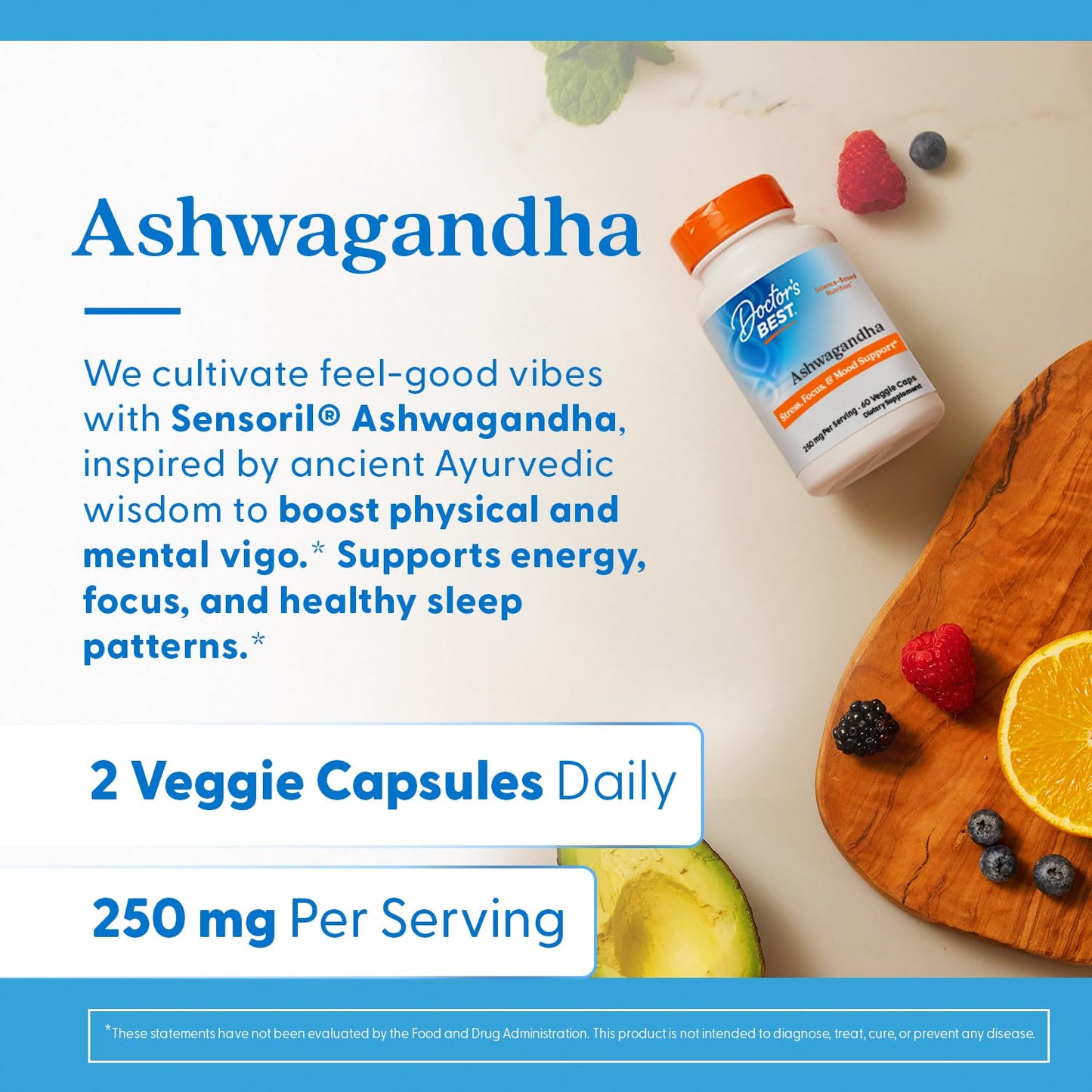 Doctor's Best Sensoril Ashwagandha Capsule, 60 Veg Caps