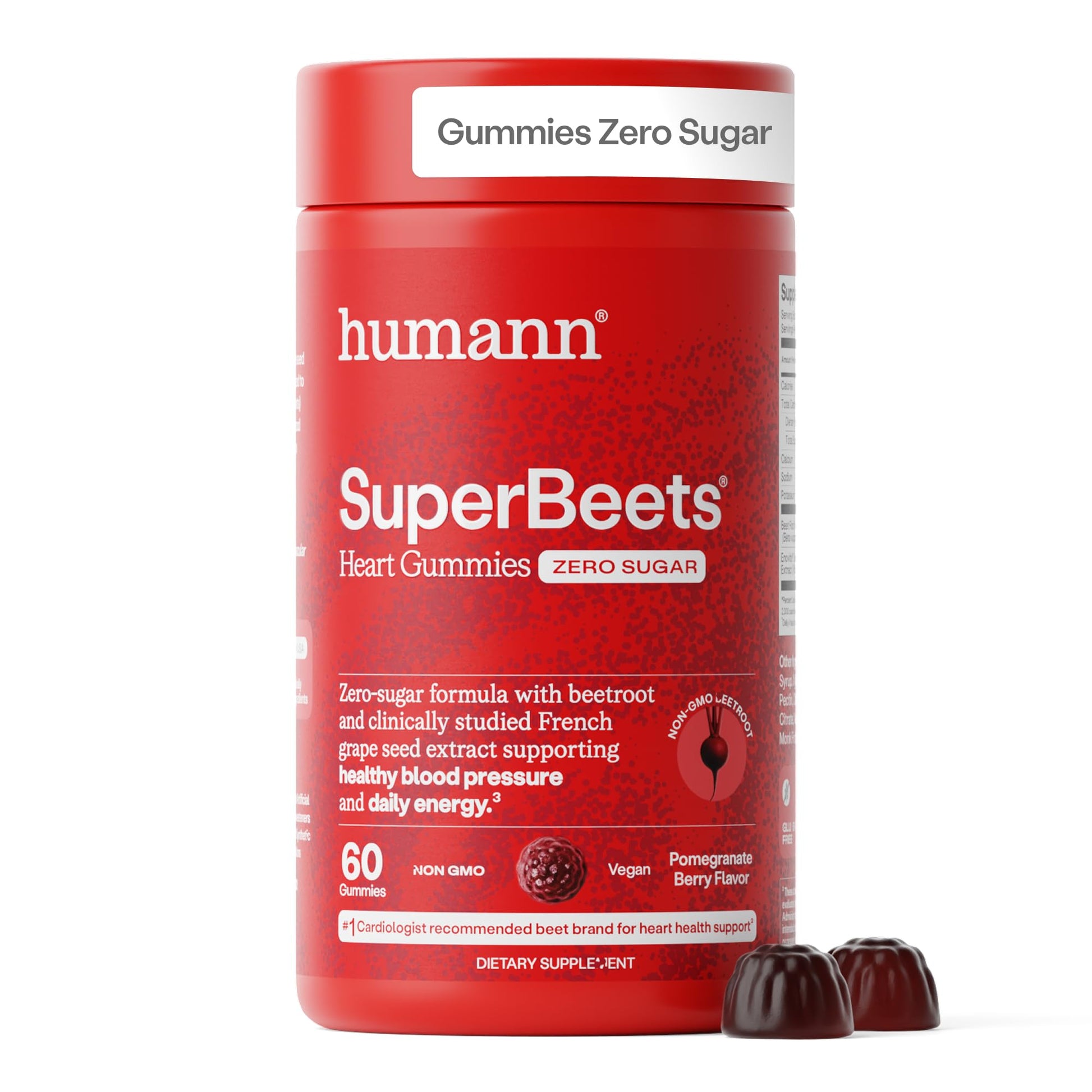 humanN SuperBeets Heart Gummies, 60 Gummies