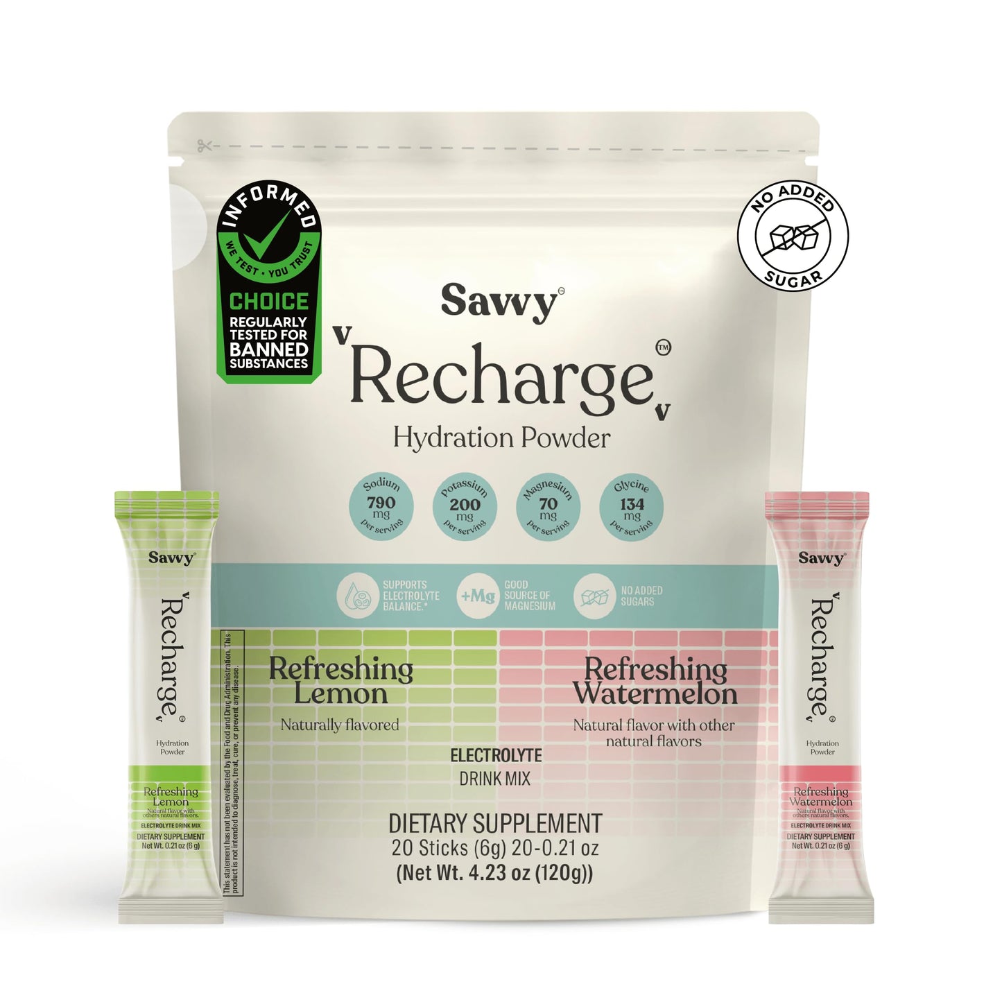 SAVVY Recharge Electrolyte Powder, 20 Sachets