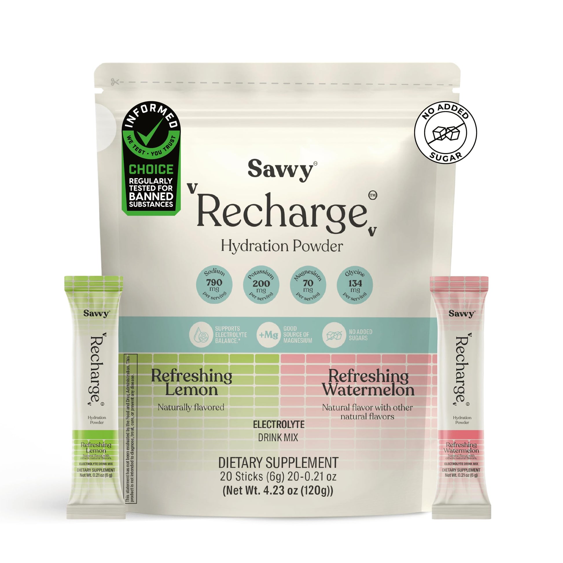 SAVVY Recharge Electrolyte Powder, 20 Sachets