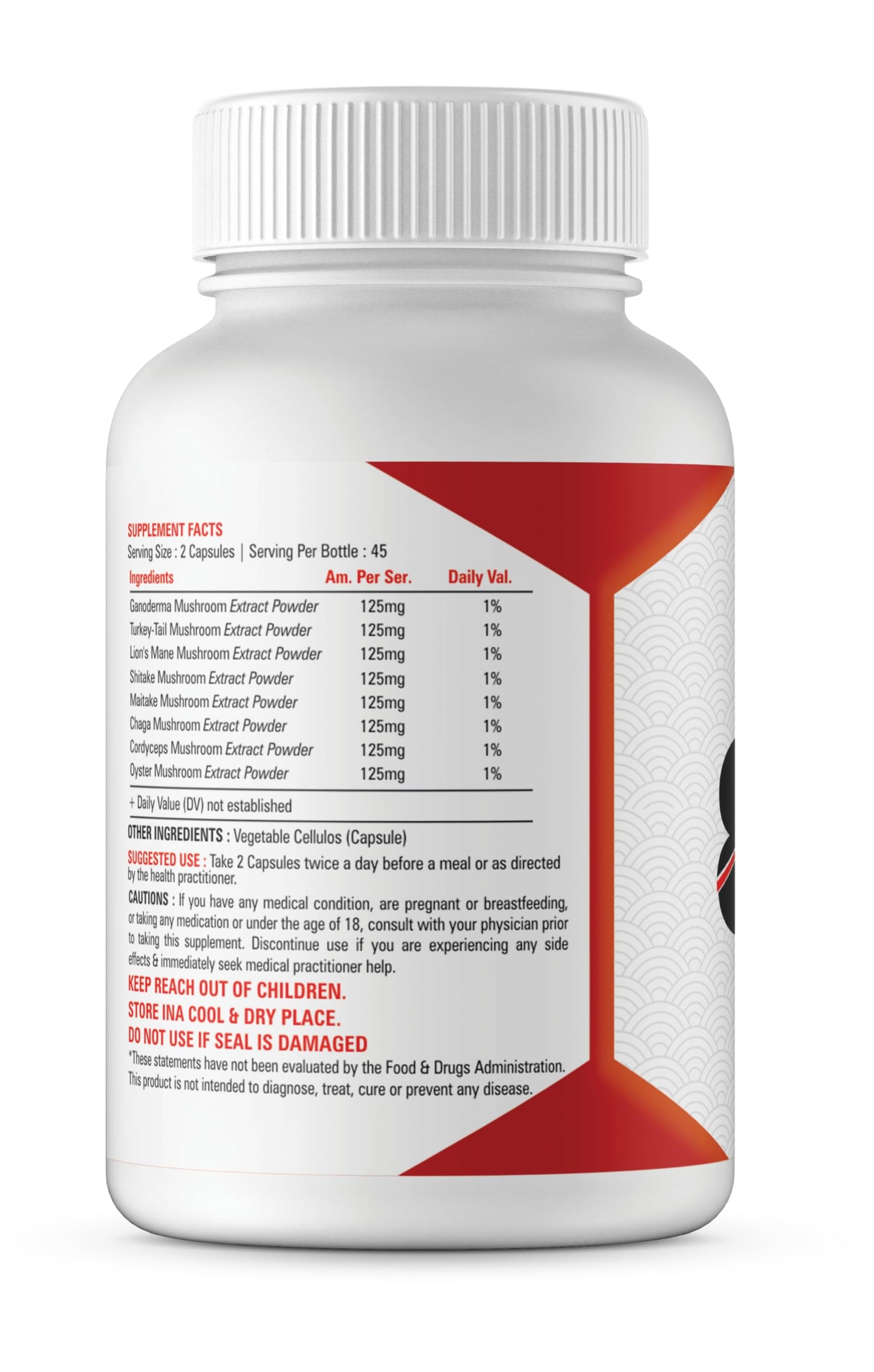 YetiEnergy 8-Mushroom Complex, 90 Capsules