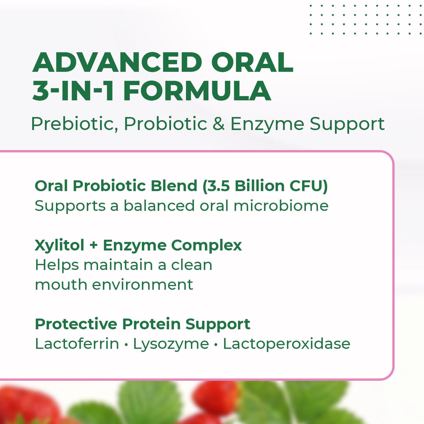 Nature’s NutriWave Oracare Daily Oral Support with Enzymes, Hydroxyapatite, Xylitol & 3-Strain Probiotic Blend – Non-GMO Stimulant-Free Formula – Made in USA – 30 Melt-In-Mouth Tablets, 90 Tablets
