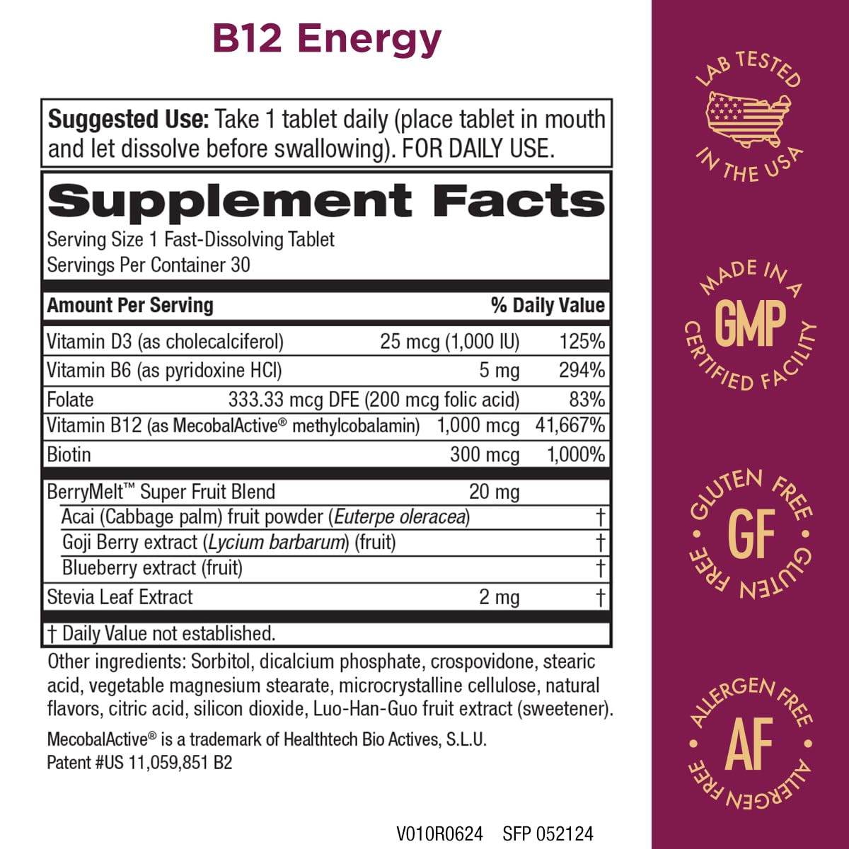 Purity Products MyBiotin ProClinical + B-12 Energy Melt 2 Capsules