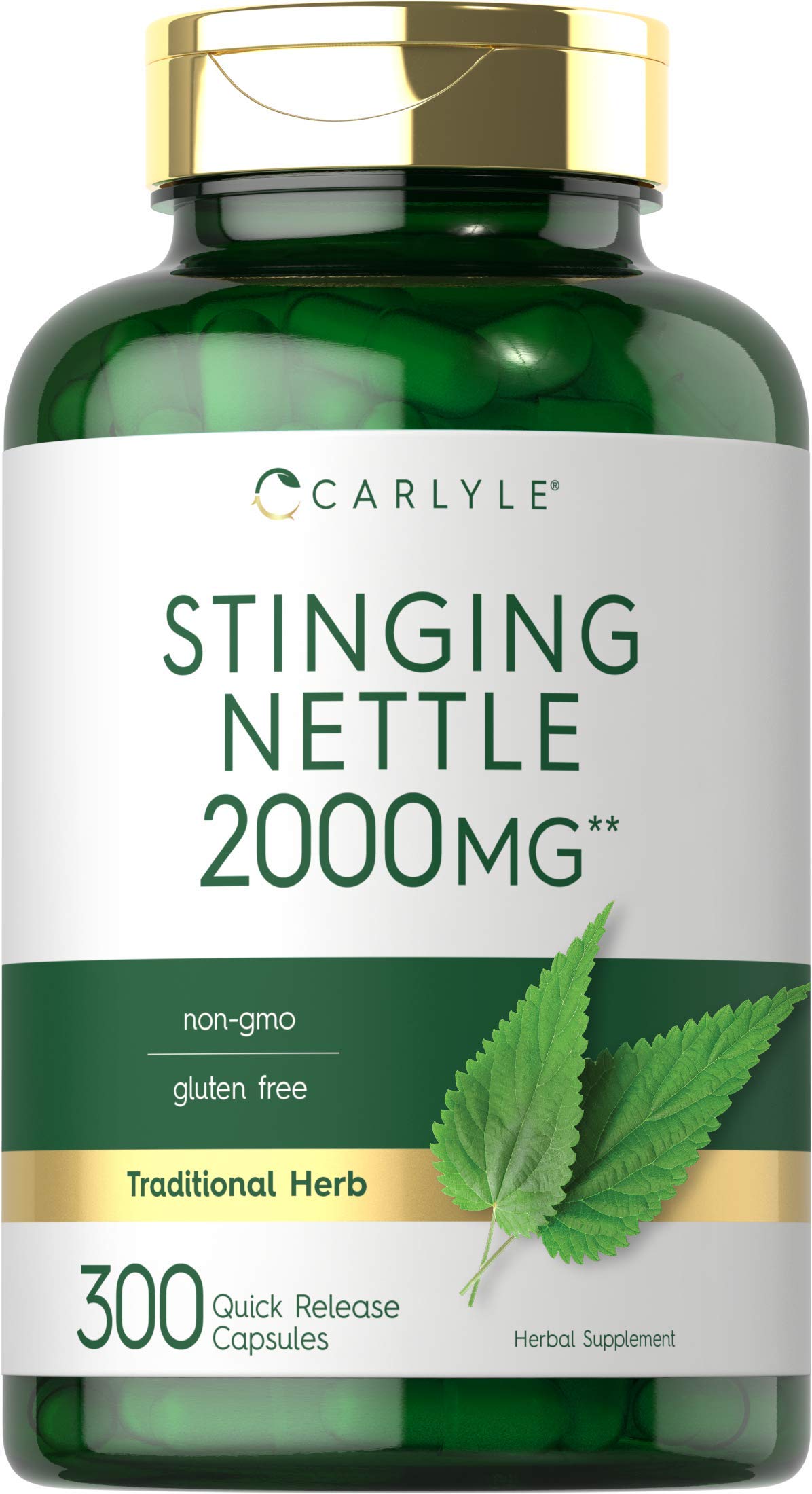 Carlyle Stinging Nettle Leaf Extract Supplement Capsule, 300 Capsules