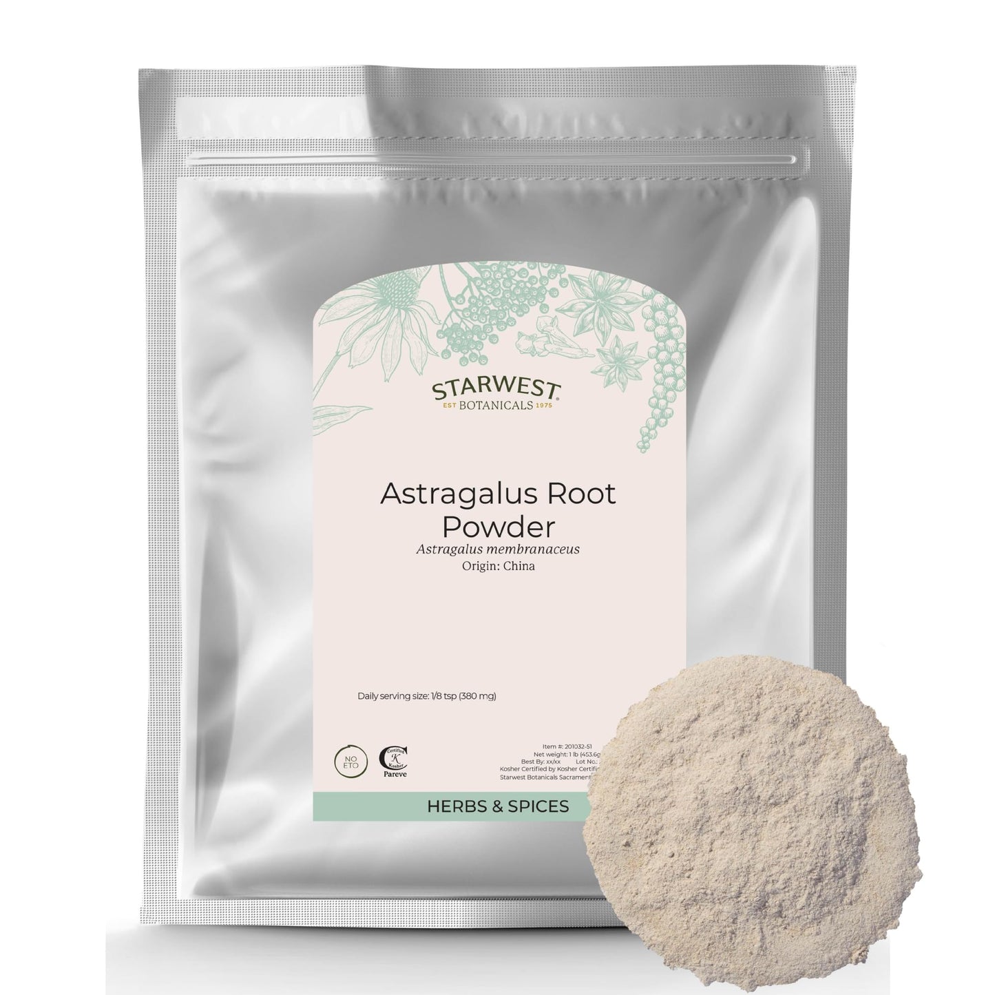 Starwest Botanicals Astragalus Root Powder, 1 Count