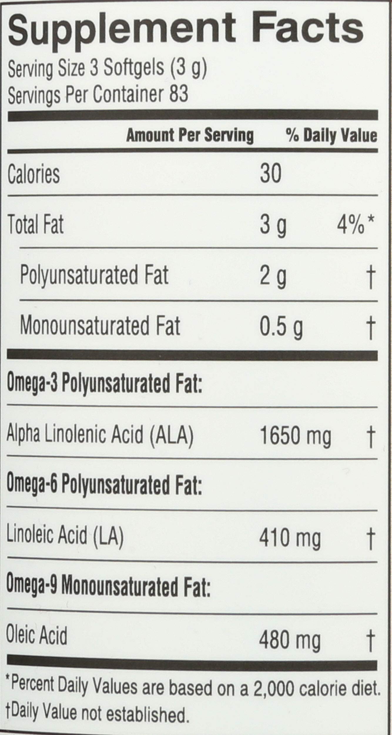 Barlean's Flax Oil Softgels 250 Count