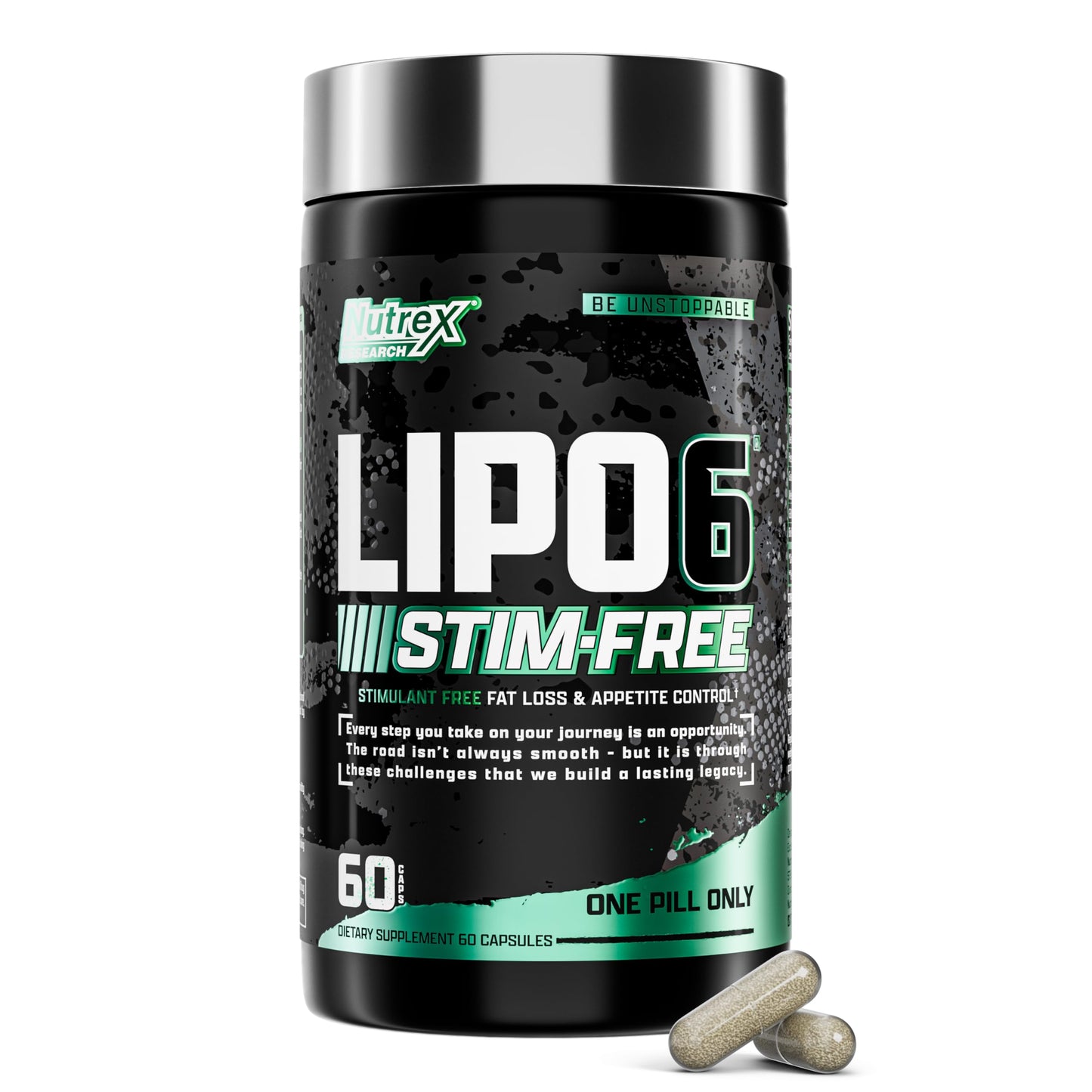 Nutrex Research LIPO SIX Stim-Free Metabolism & Appetite Support Capsule, 60 Count