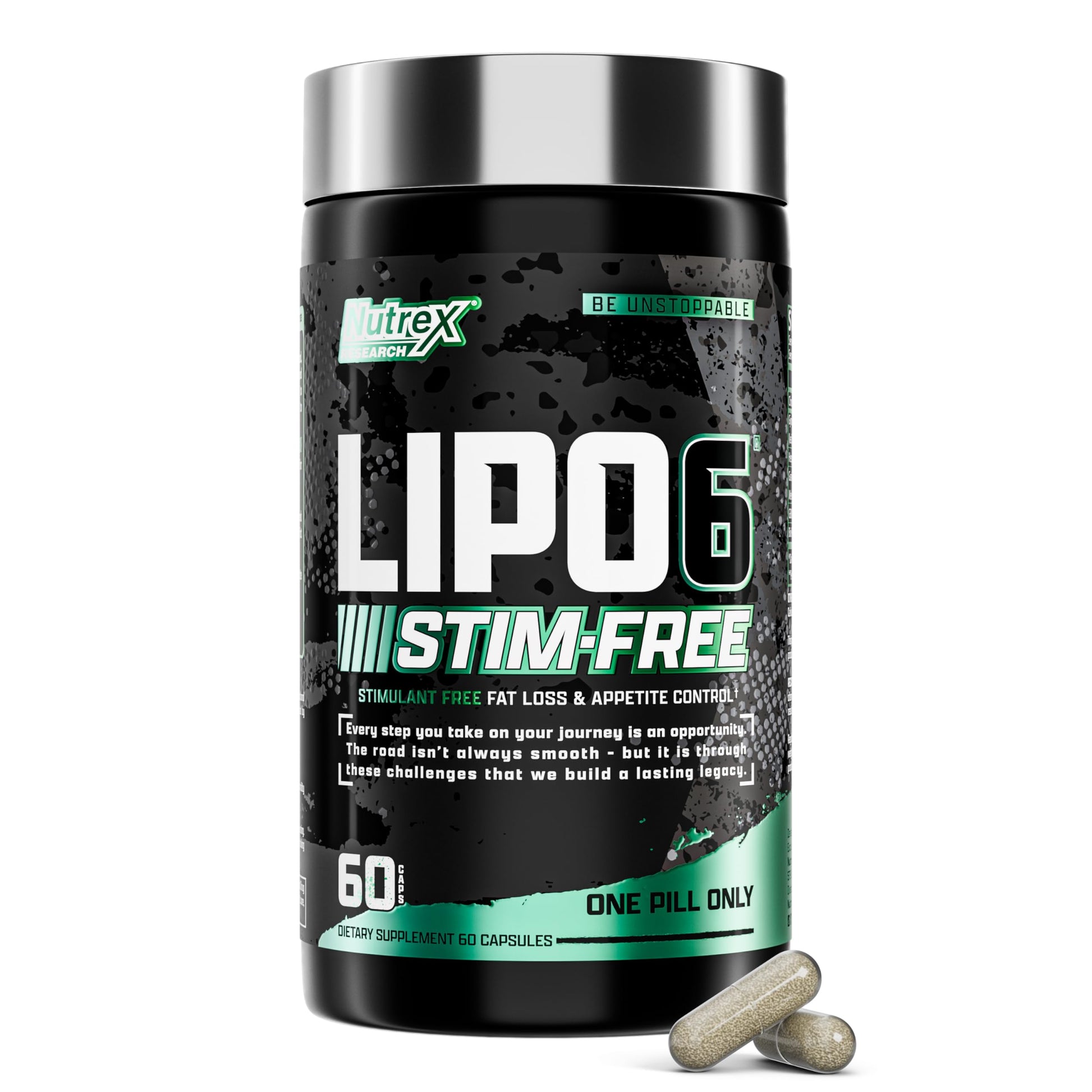 Nutrex Research LIPO SIX Stim-Free Metabolism & Appetite Support Capsule, 60 Count