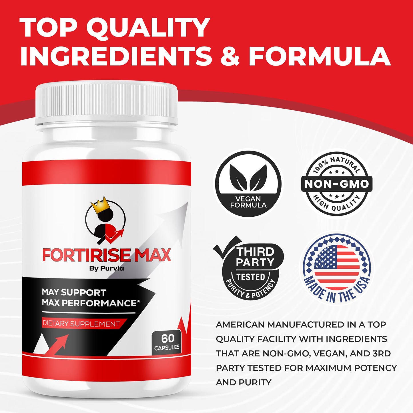 Purvia Fortirise Max Capsules, 60 Count