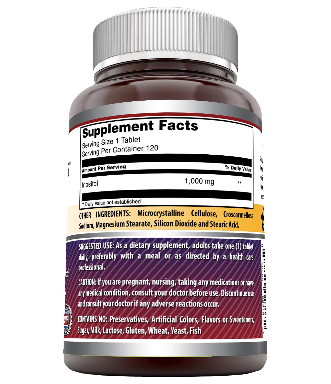 Amazing Nutrition Inositol 1000mg Tablets, 240 Count