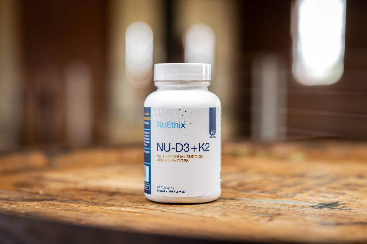 NuEthix Formulations NU-D3 + K2 Vitamin D3 and K2 5000 IU Capsules, 60 Count