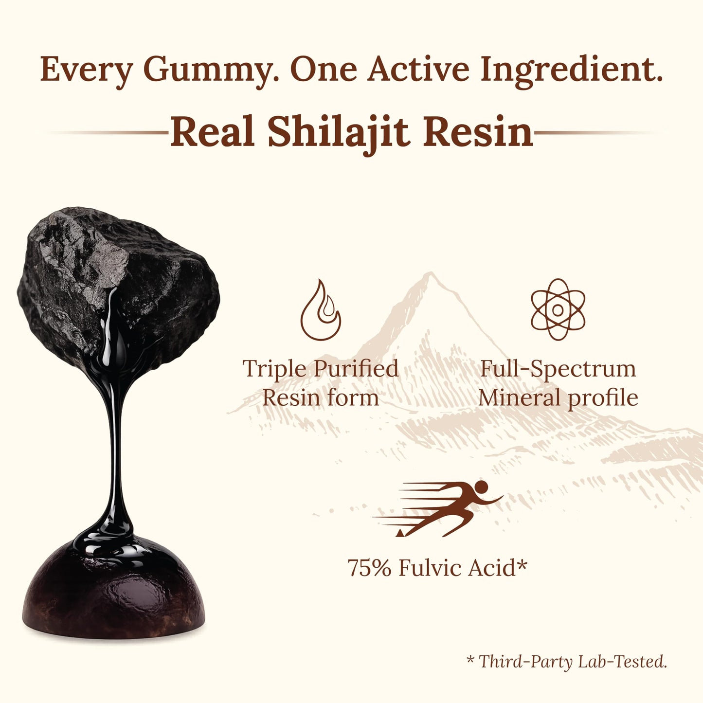 Miresi Shilajit Gummies – Ginger Honey, 60 Gummies