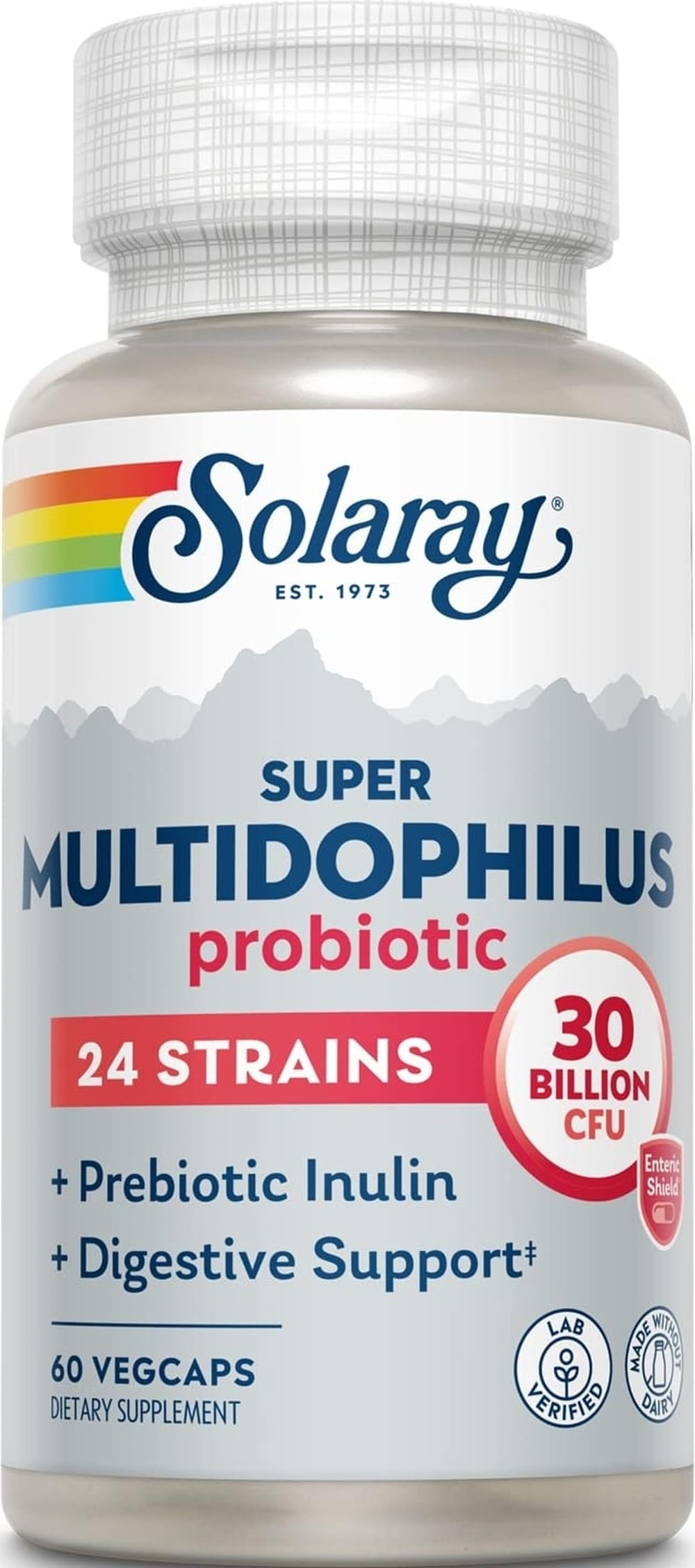 Solaray Multidophilus 24 Strain Probiotic 30 Billion CFU, Capsule, 60 Count