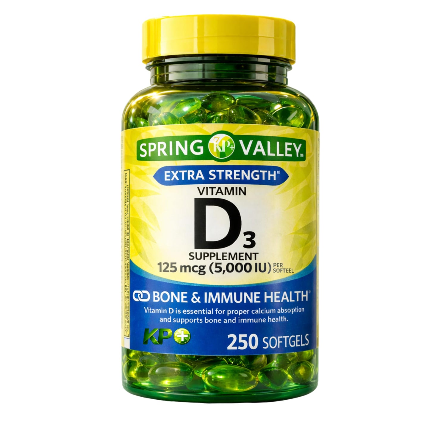 KP+ Vitamin D3 125 mcg (5,000 IU) Softgels 250