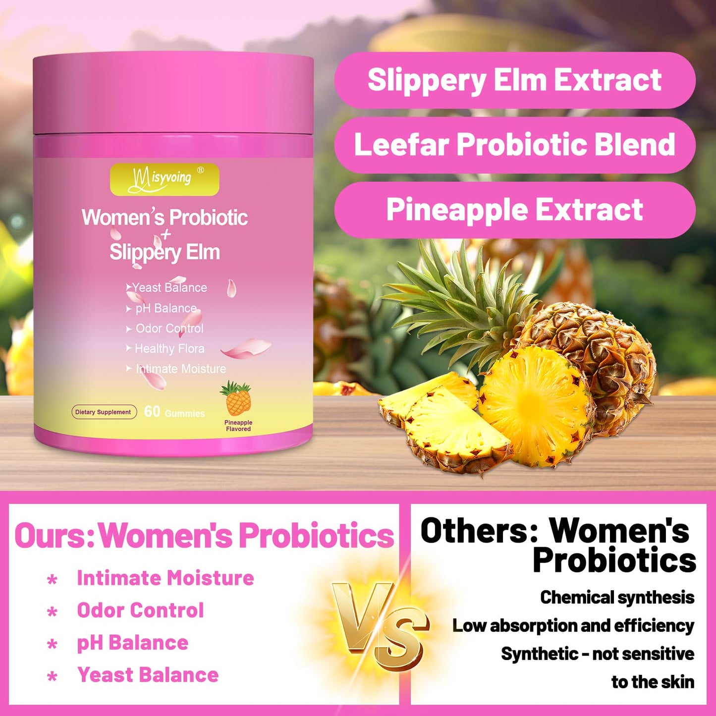 Misyvoing Her Juicy Feminine Probiotics Gummies 60 Count