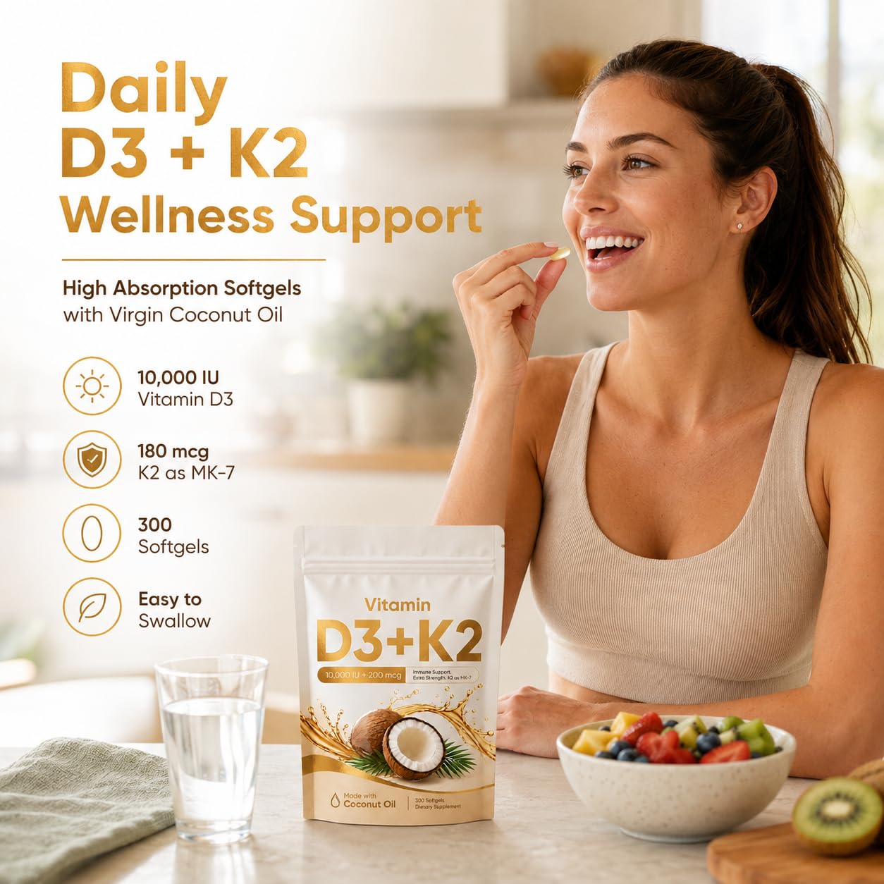 LUNESSA Vitamin D3K2 Capsule 300