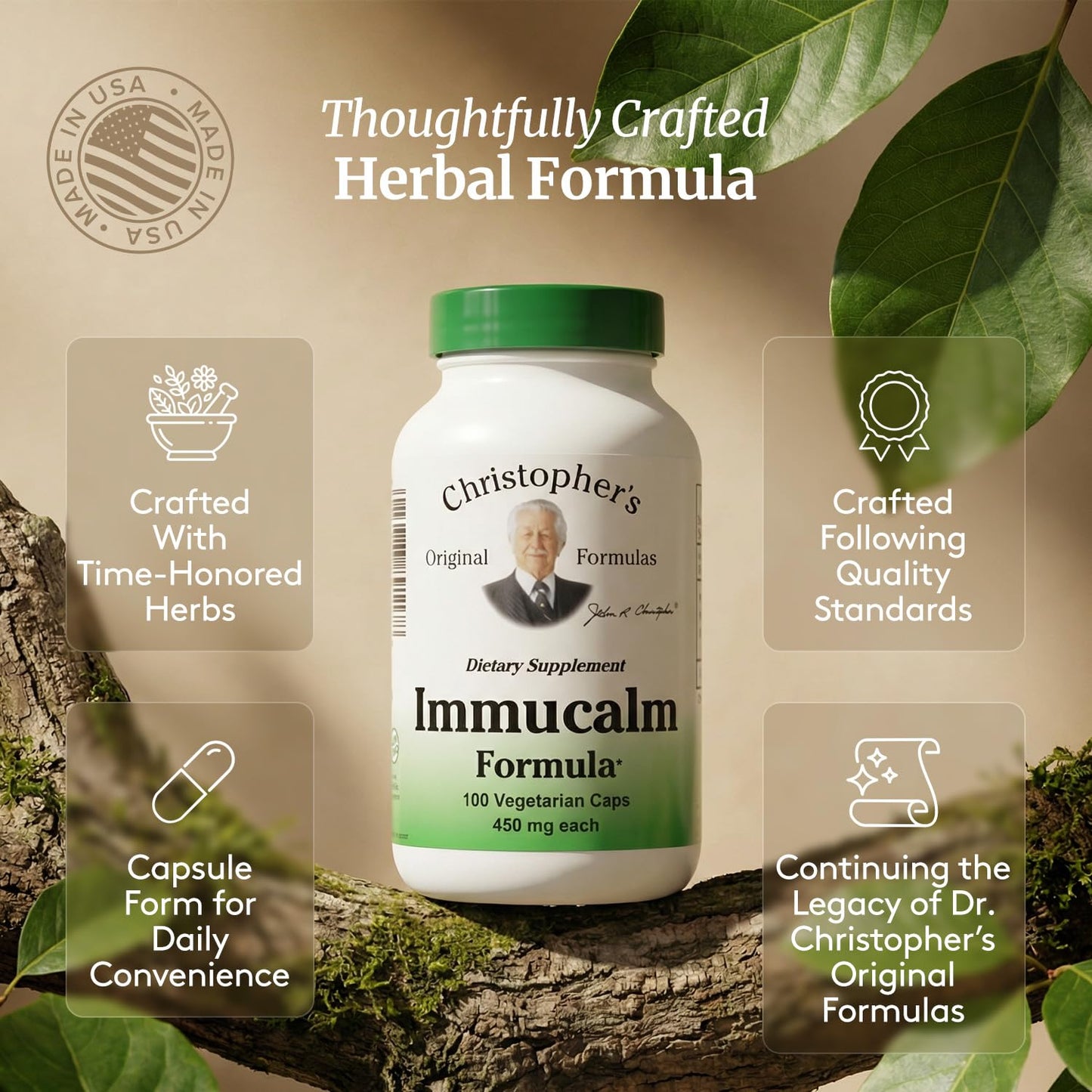 Christopher's Original Formulas Immucalm Immune Support Capsule 1 Count