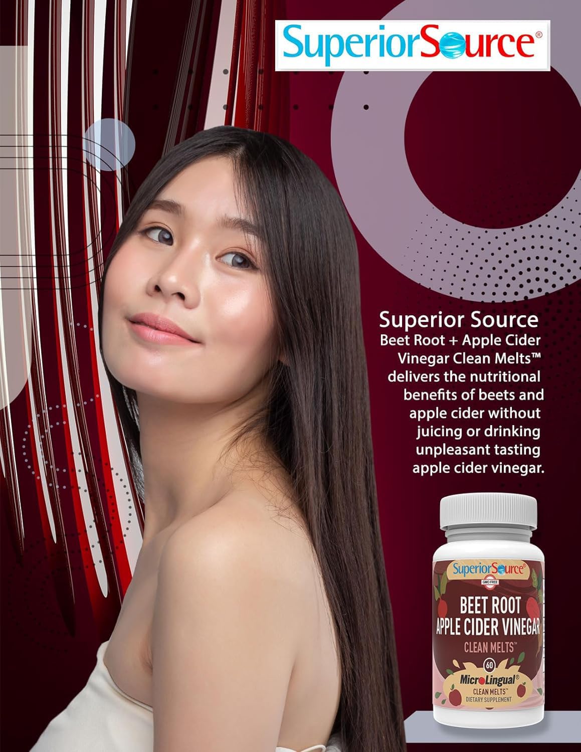 Superior Source Beet Root & Apple Cider Vinegar Clean Melts 120 Tablets