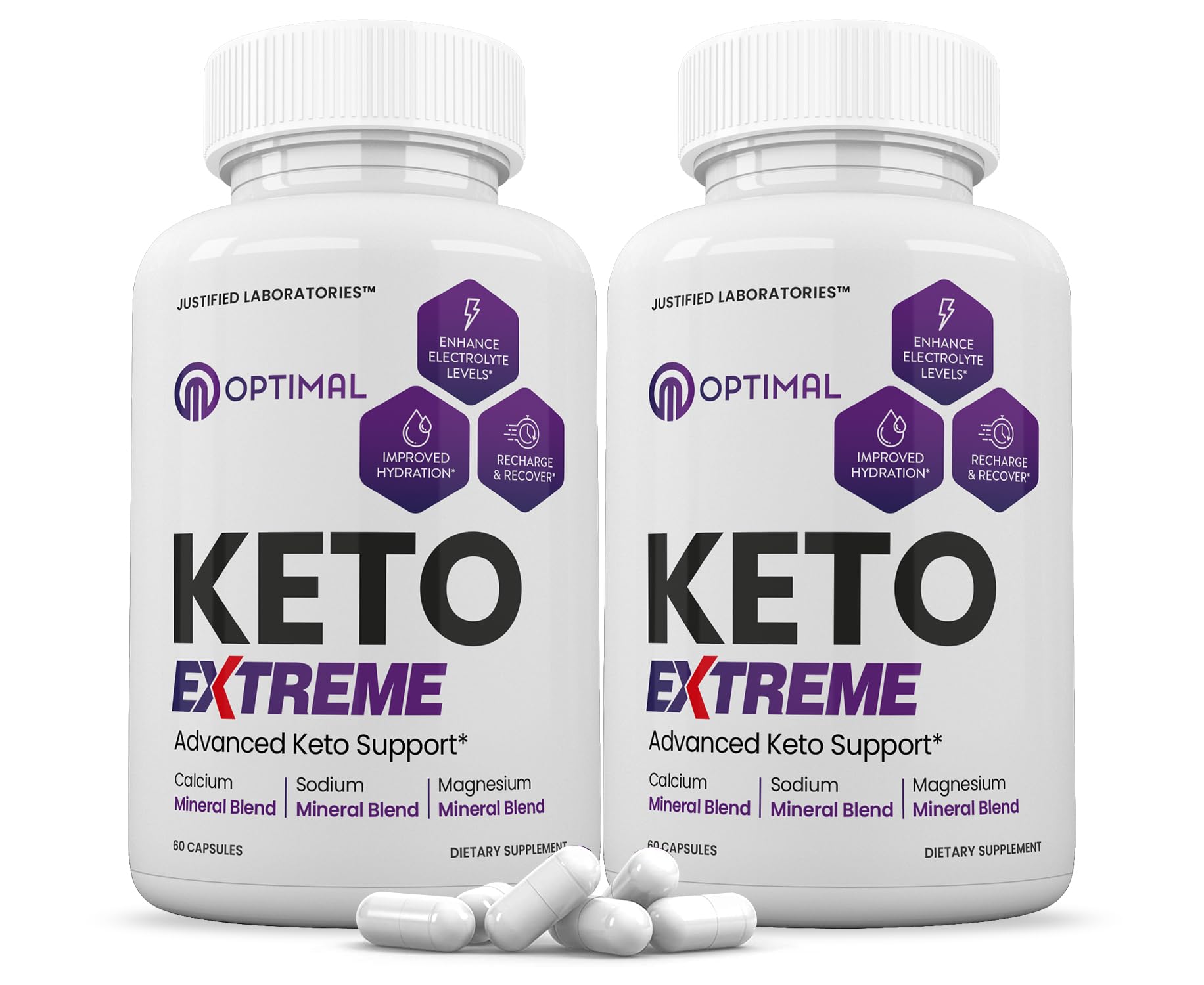 Justified Laboratories Optimal Keto Extreme Capsules 1675mg, 120 Count