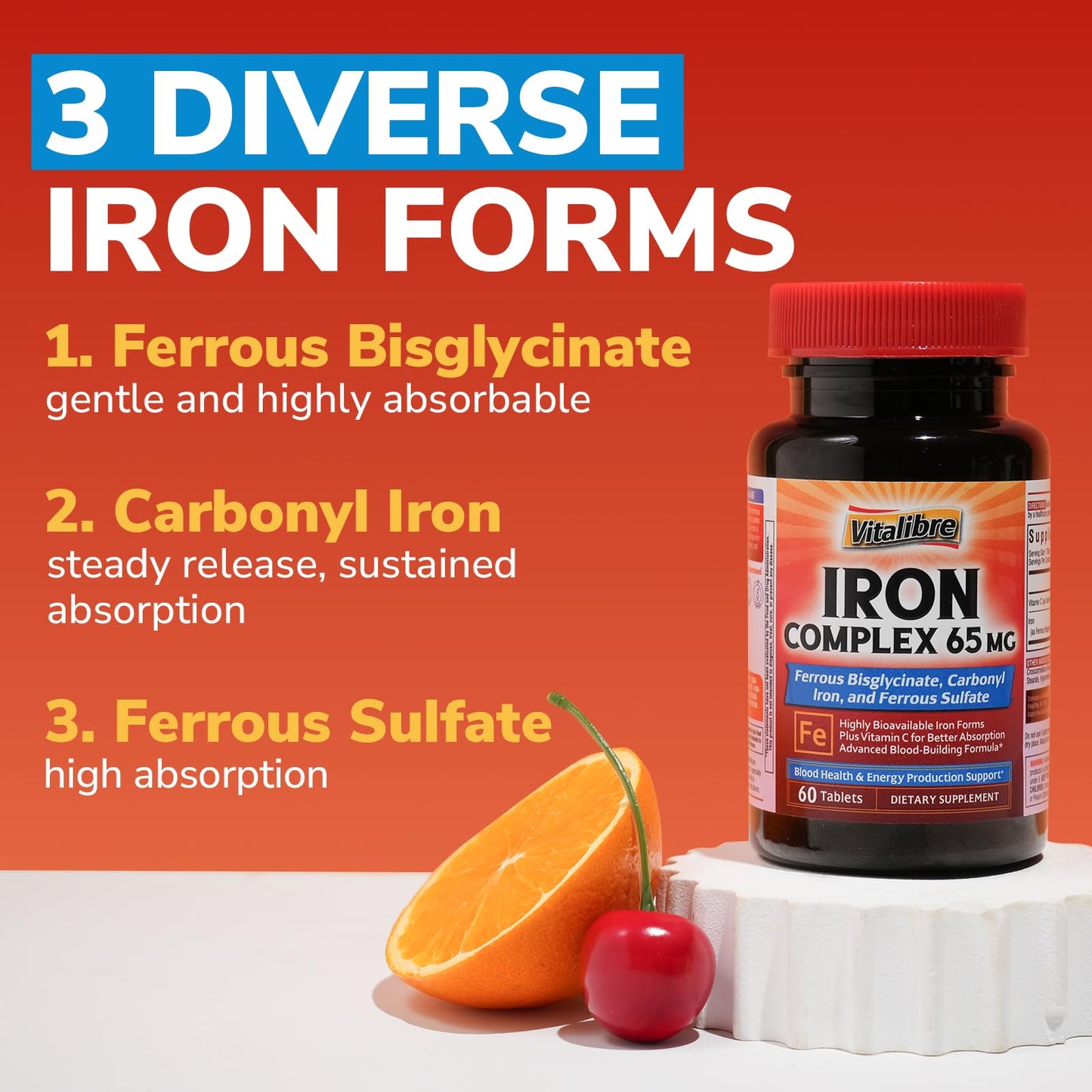Vitalibre Iron Supplement 60 Tablets