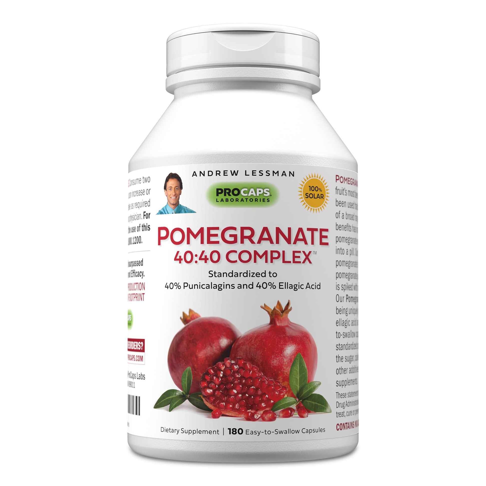 ANDREW LESSMAN Pomegranate 40-40 Complex Capsules, 180 Count