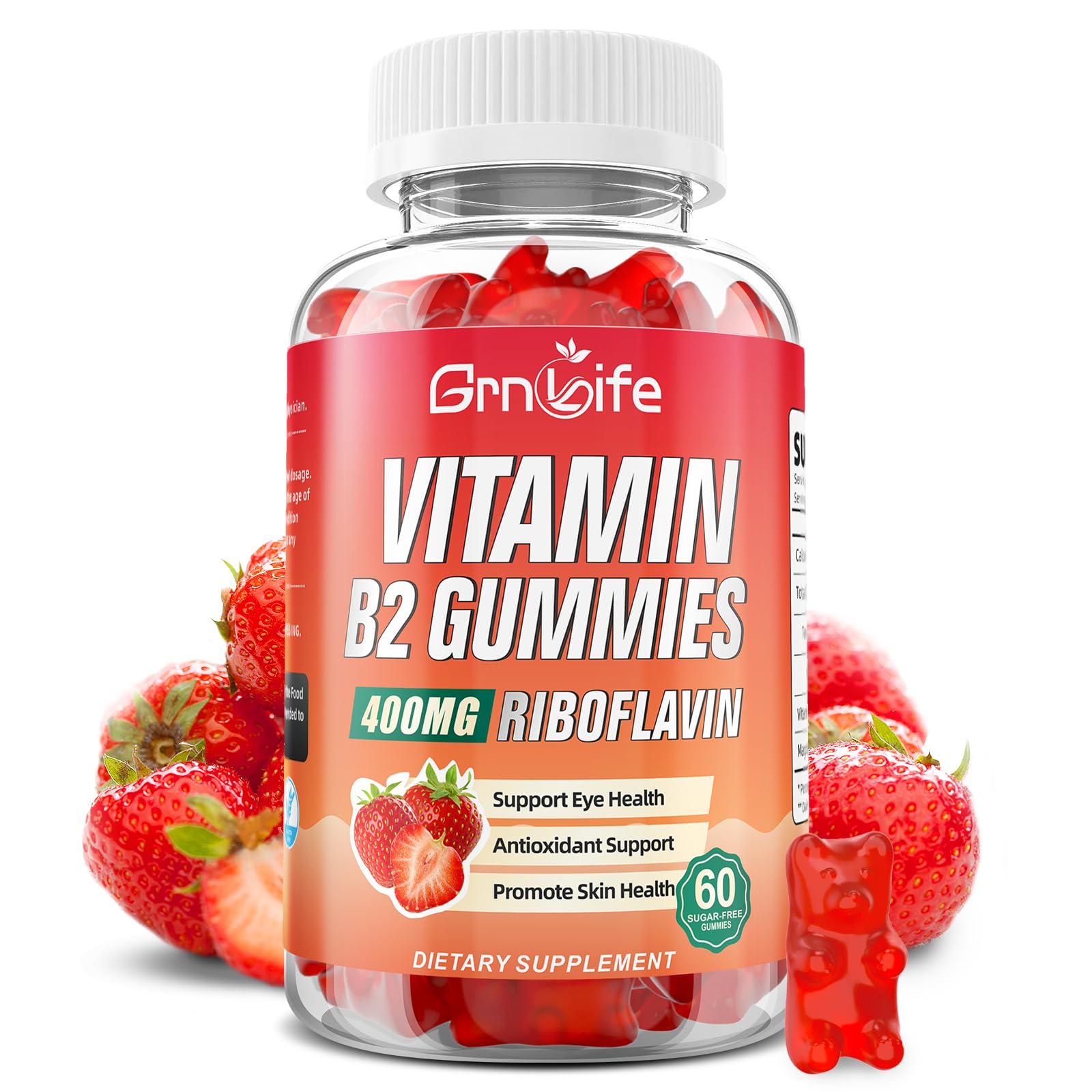 GrnLife Vitamin B2 Gummies 60 Count