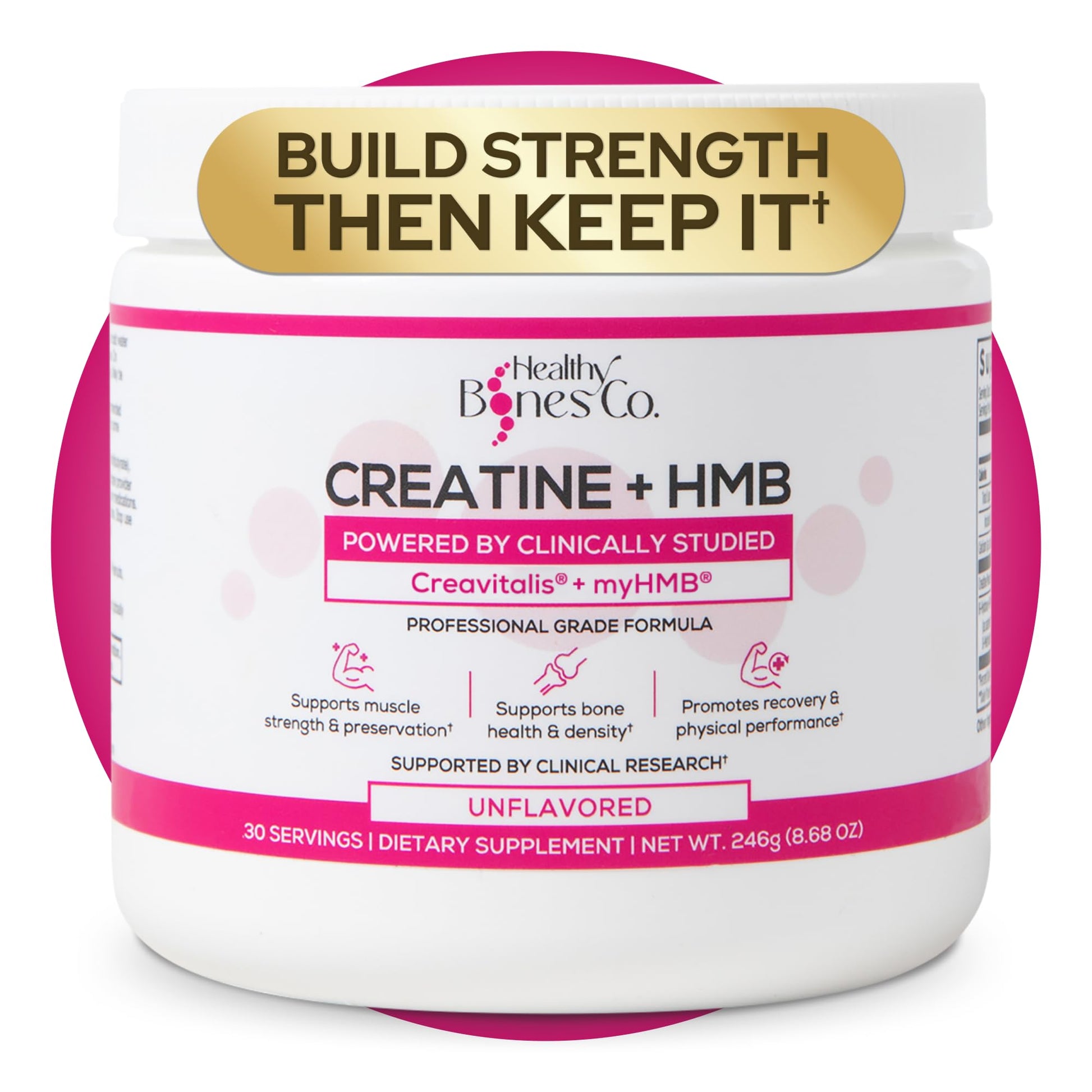 Healthy Bones Co. Creatine HMB Powder 8.68 oz