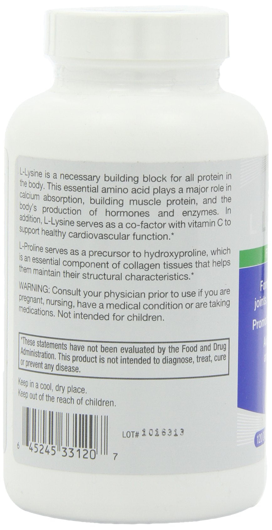 Roex L-Lysine L-Proline Capsules, 120 Count