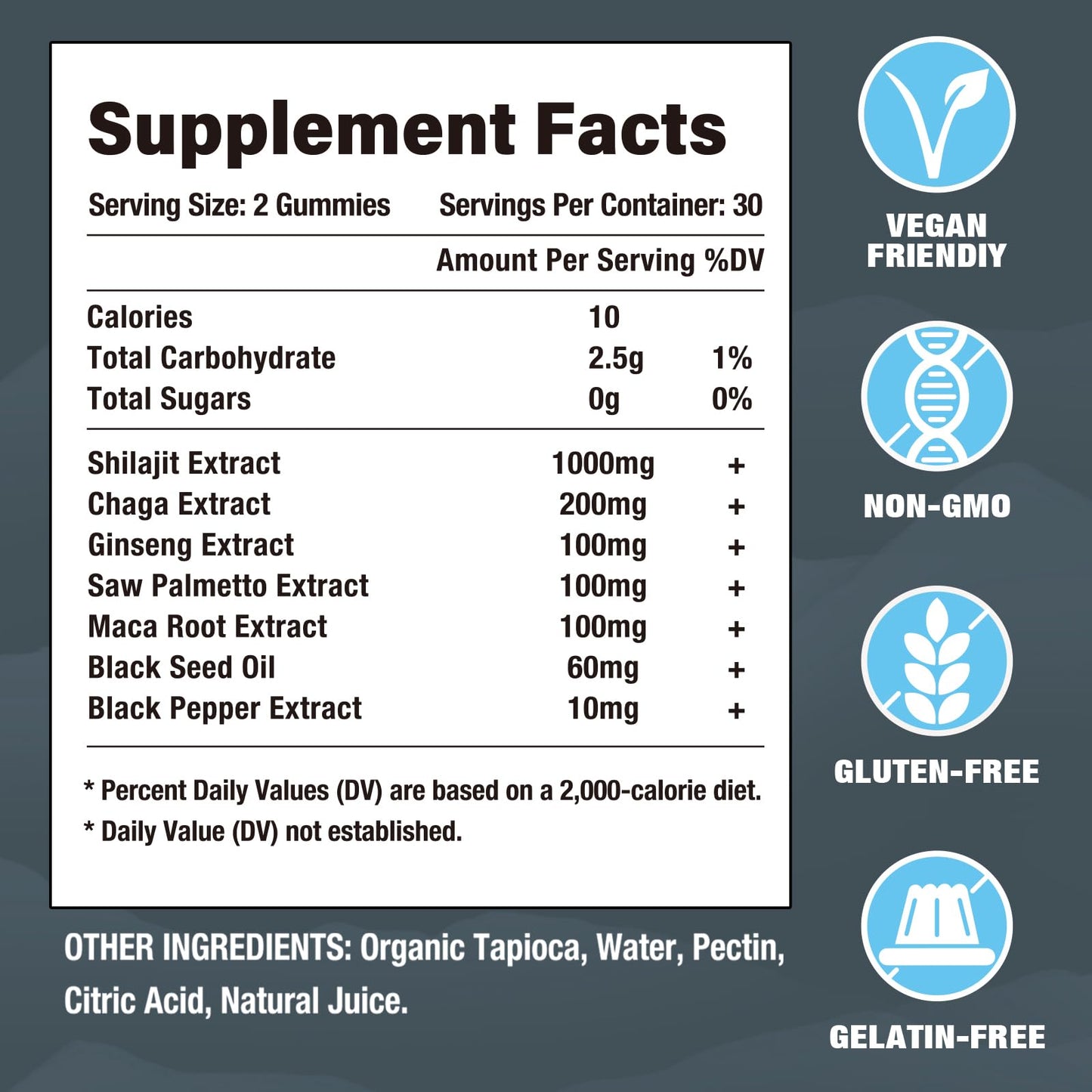 Sijigood Shilajit Gummies with 85+ Trace Minerals, 120 Gummies