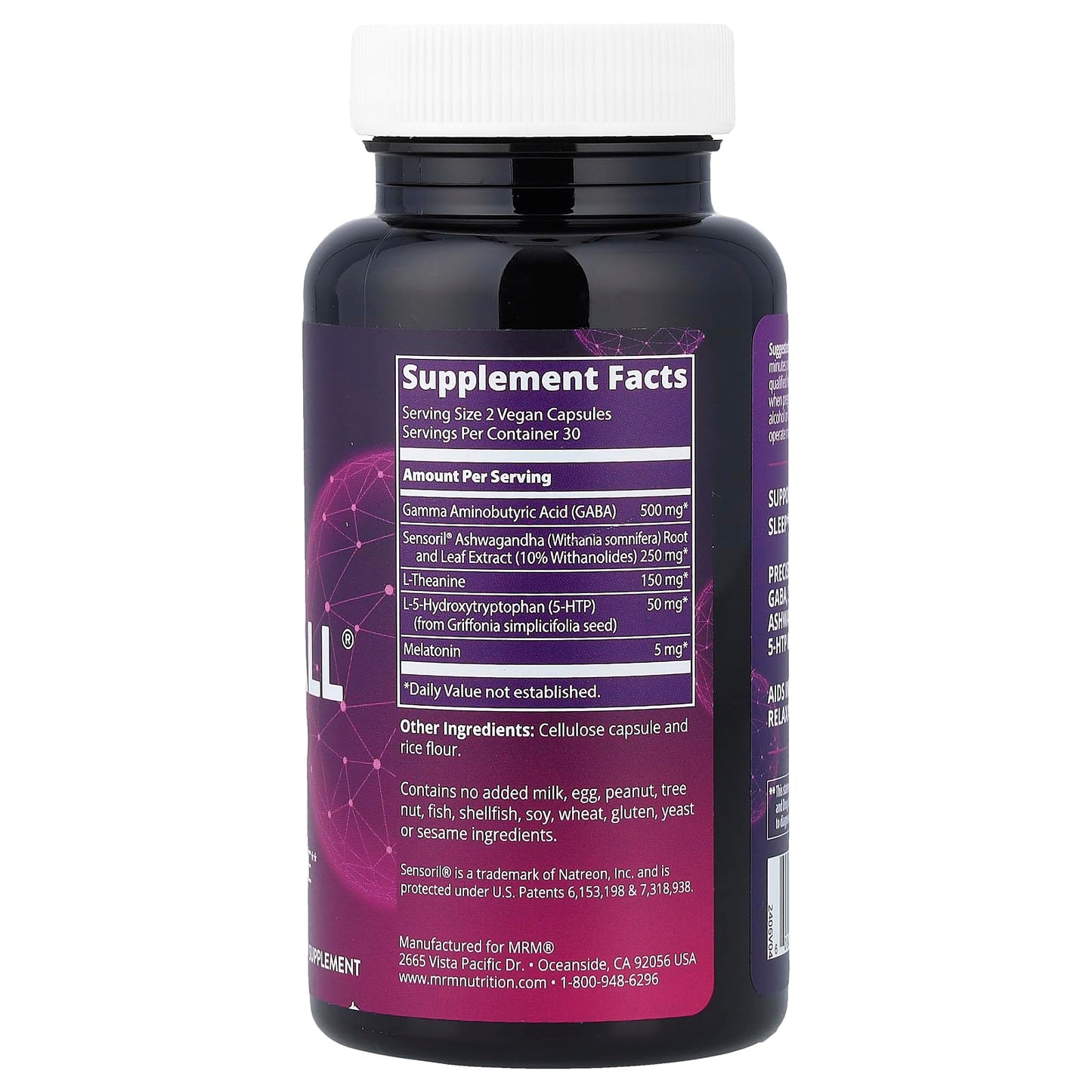 MRM Relax-All Sleep Dietary Supplement Capsules 60