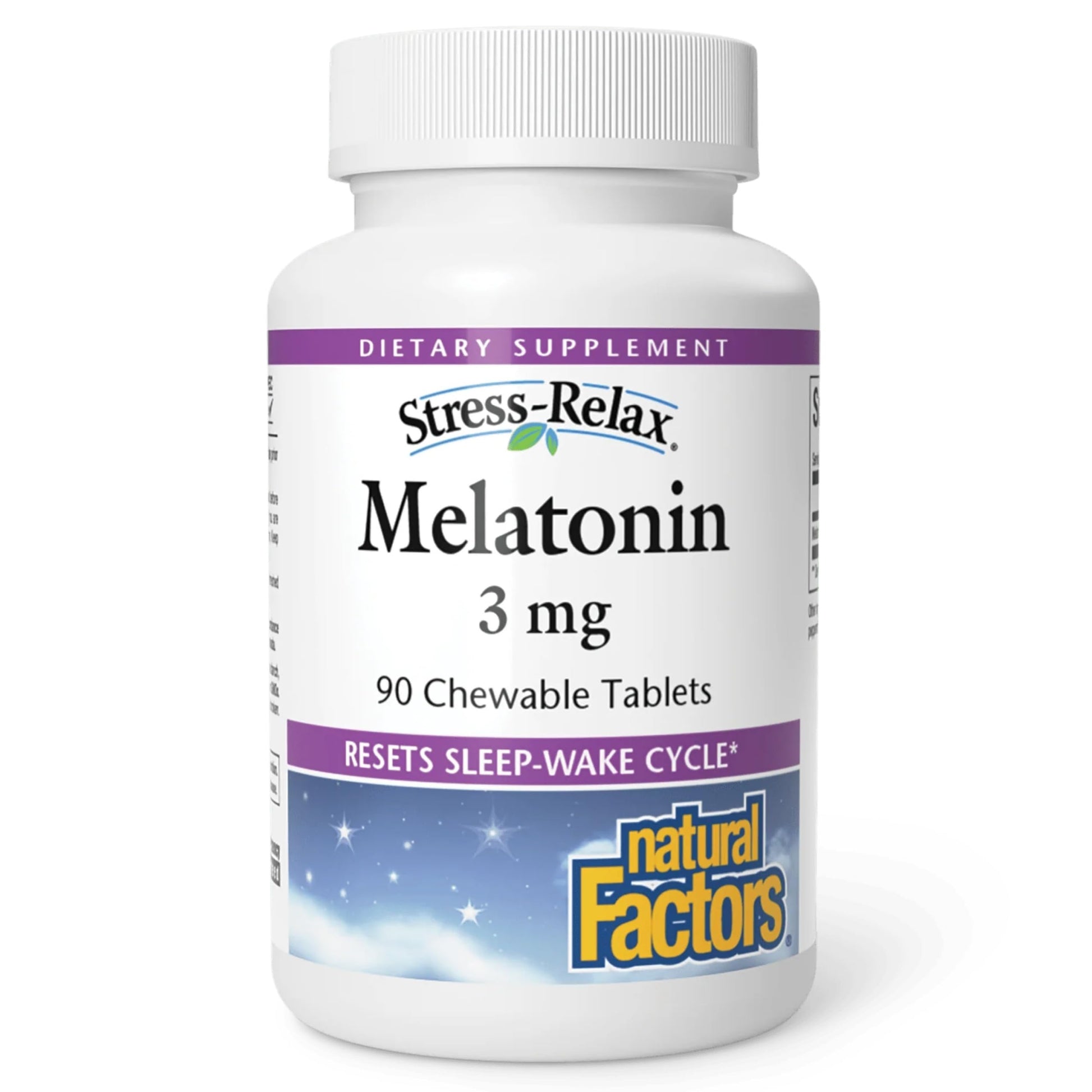 Natural Factors Stress-Relax Melatonin 3 mg Tablets, 90 Count