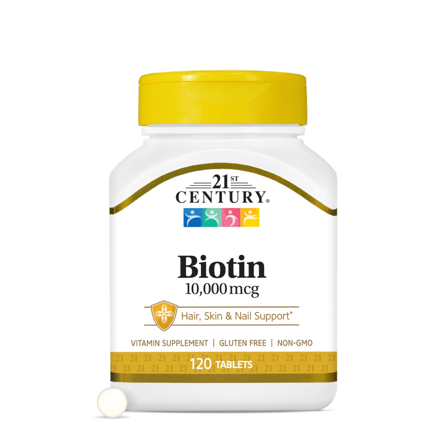 21st Century Biotin 10,000mcg, Hair, Skin & Nails, 120 Tablets