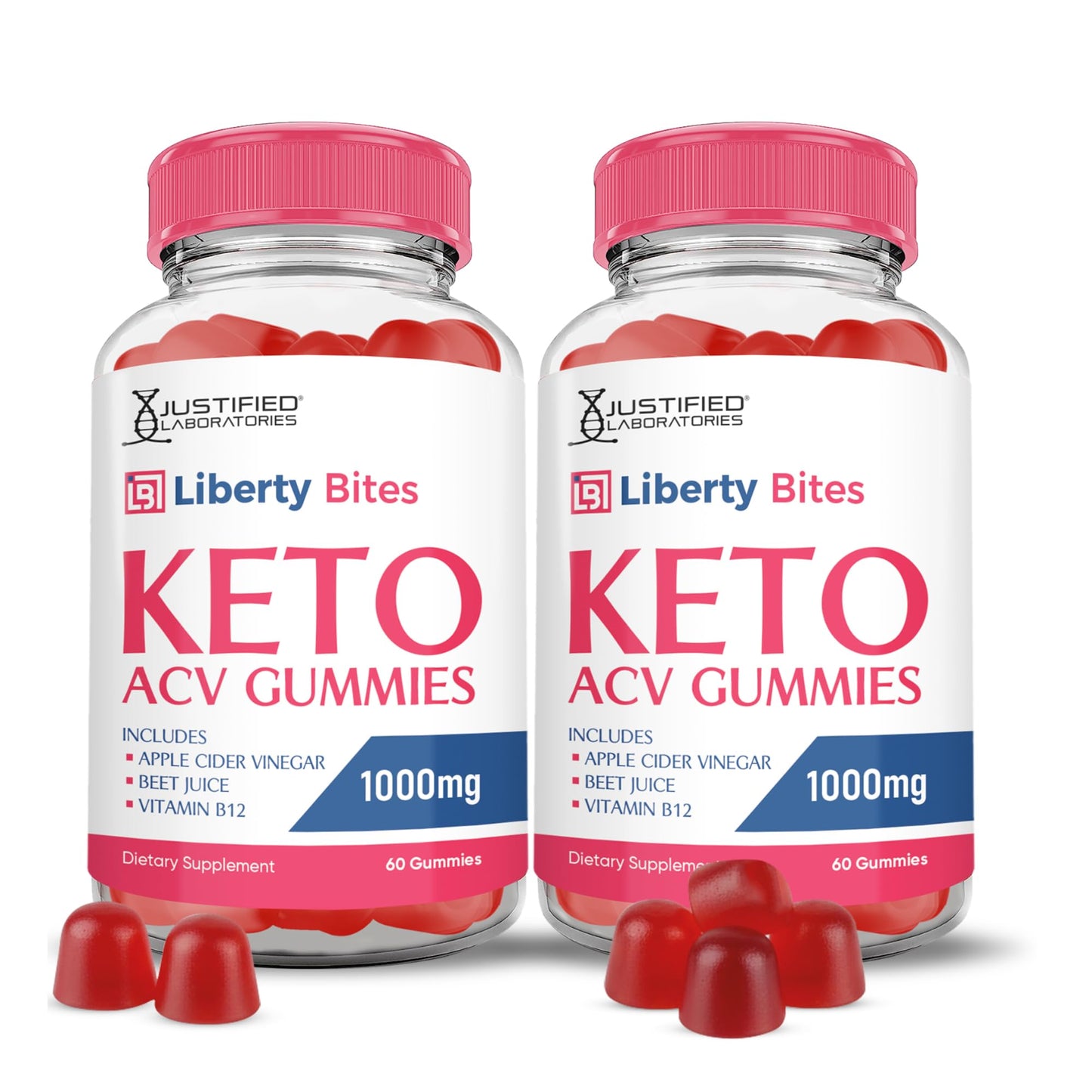 Justified Laboratories Liberty Bites Keto ACV Gummies 120 Count