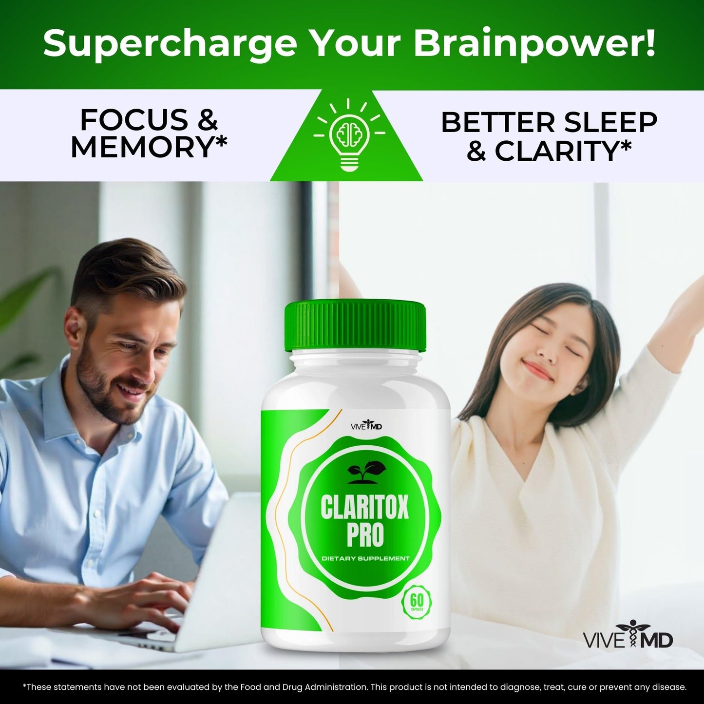 VIVE MD Claritox Pro for Vertigo Capsules, 60 Capsules