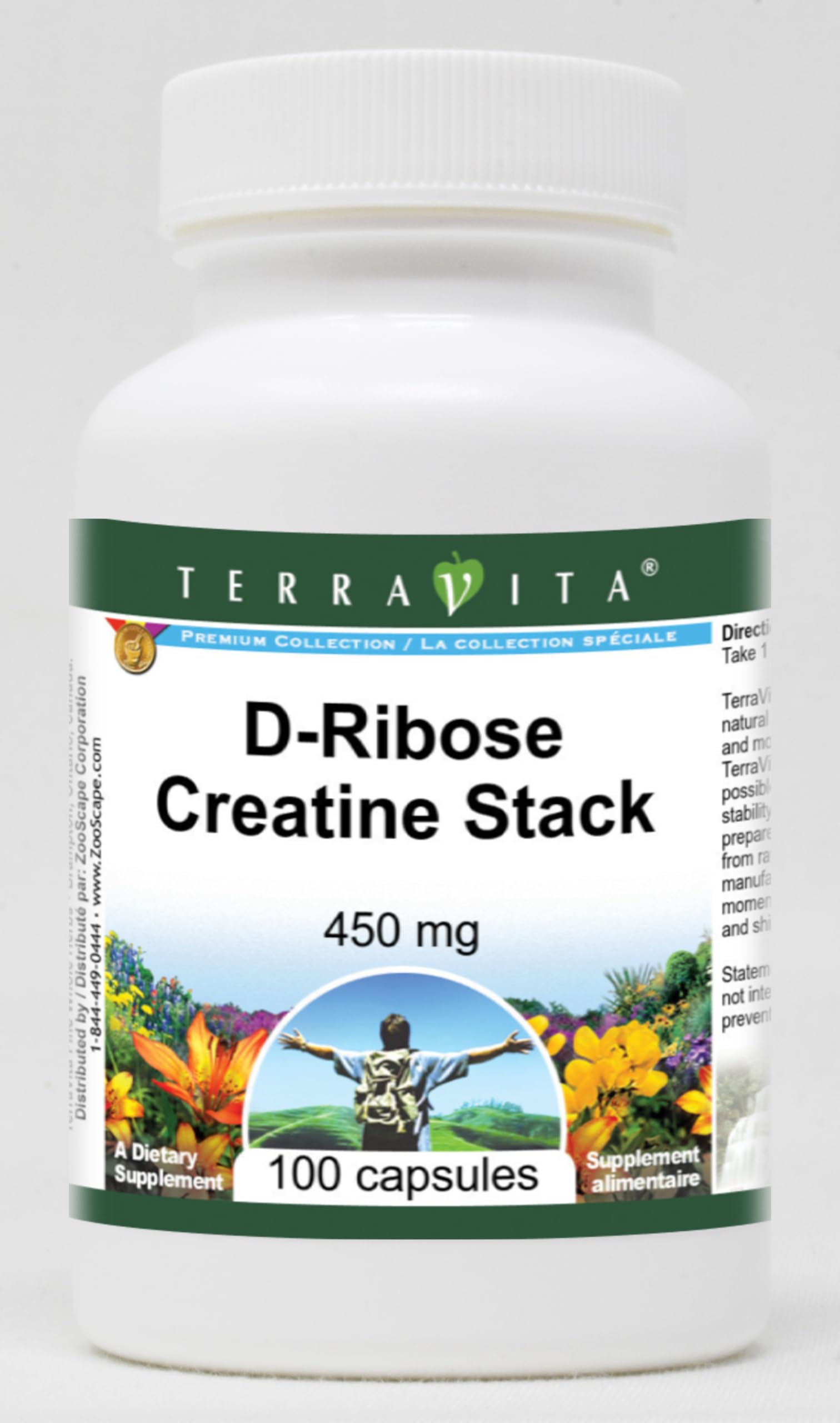 Terravita D-Ribose Creatine Stack 450 mg Capsules 300